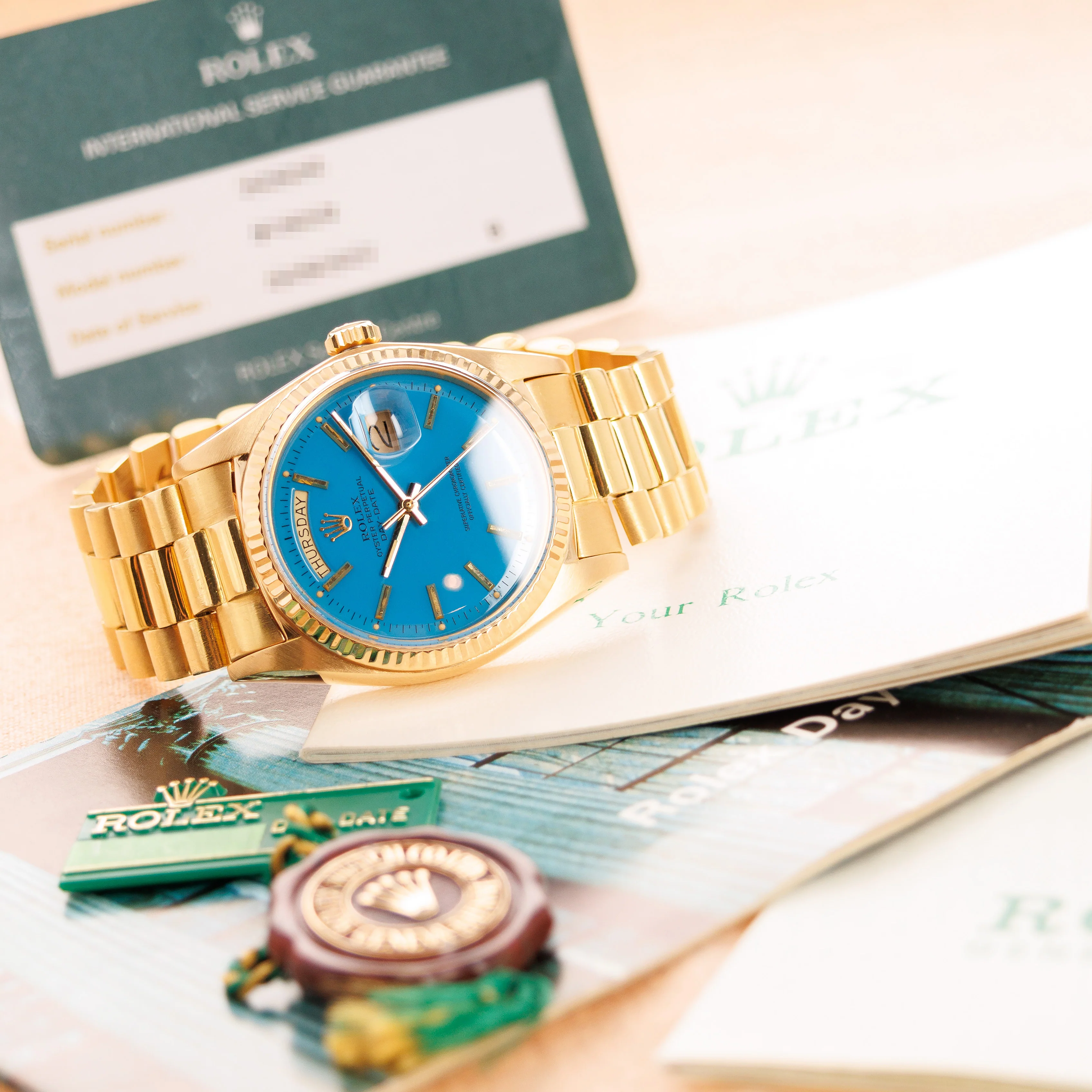 Rolex Yellow Gold Day-Date Stella Watch Ref. 1803 - Image 8