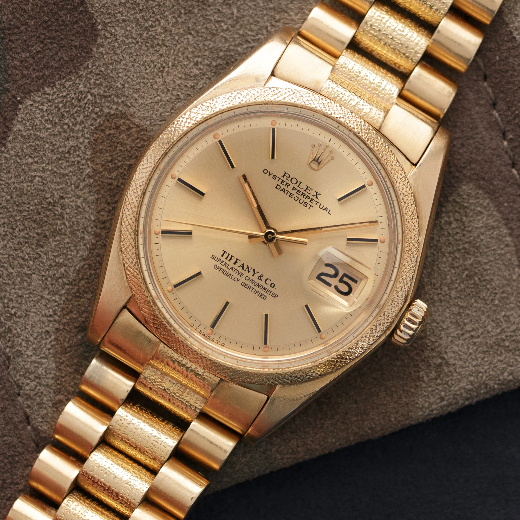 Rolex Yellow Gold Datejust Watch Ref. 1611, Retailed by Tiffany & Co. - Image 2