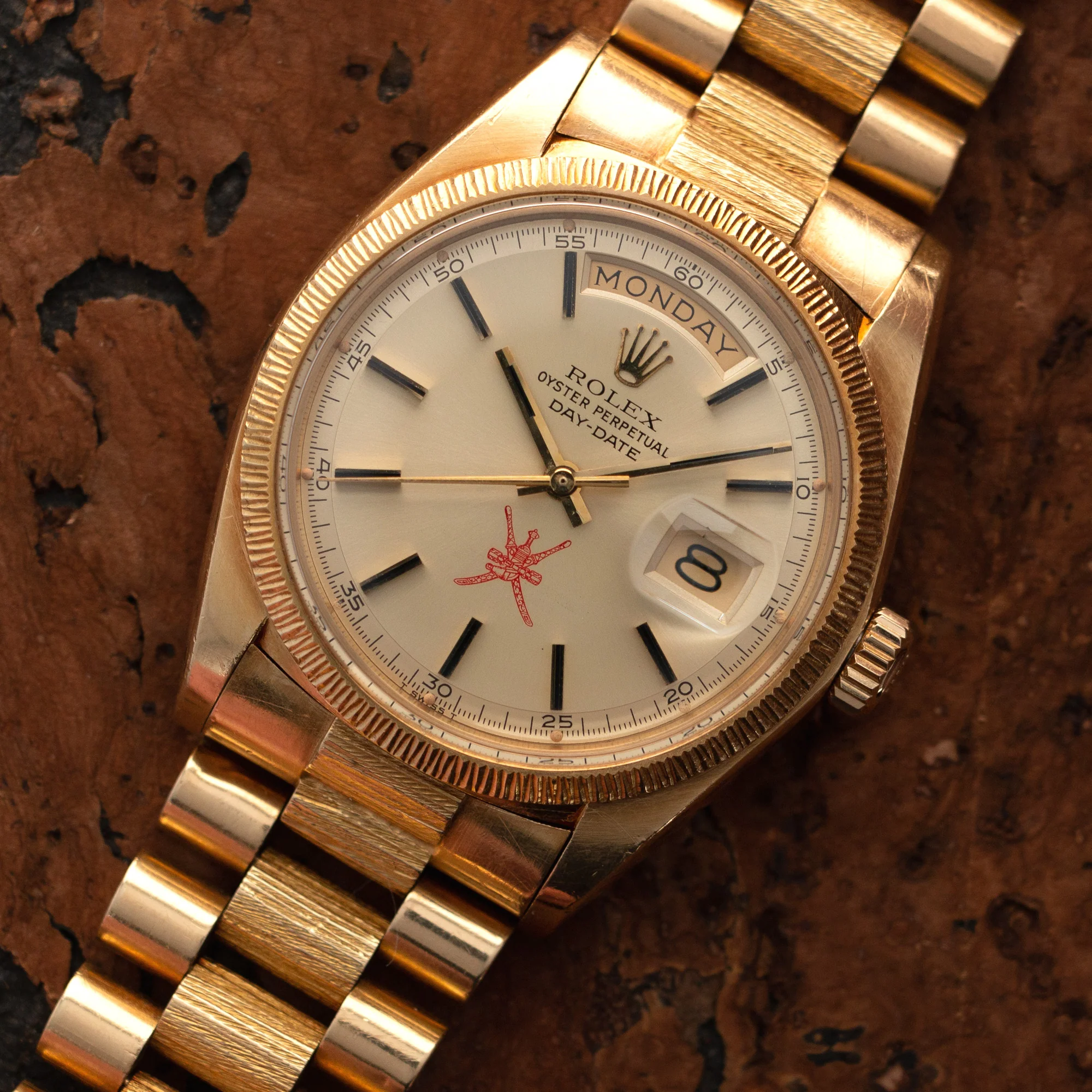 Rolex Yellow Gold Day-Date Watch Ref. 1807, Retailed by Asprey with Khanjar Emblem - Image 2