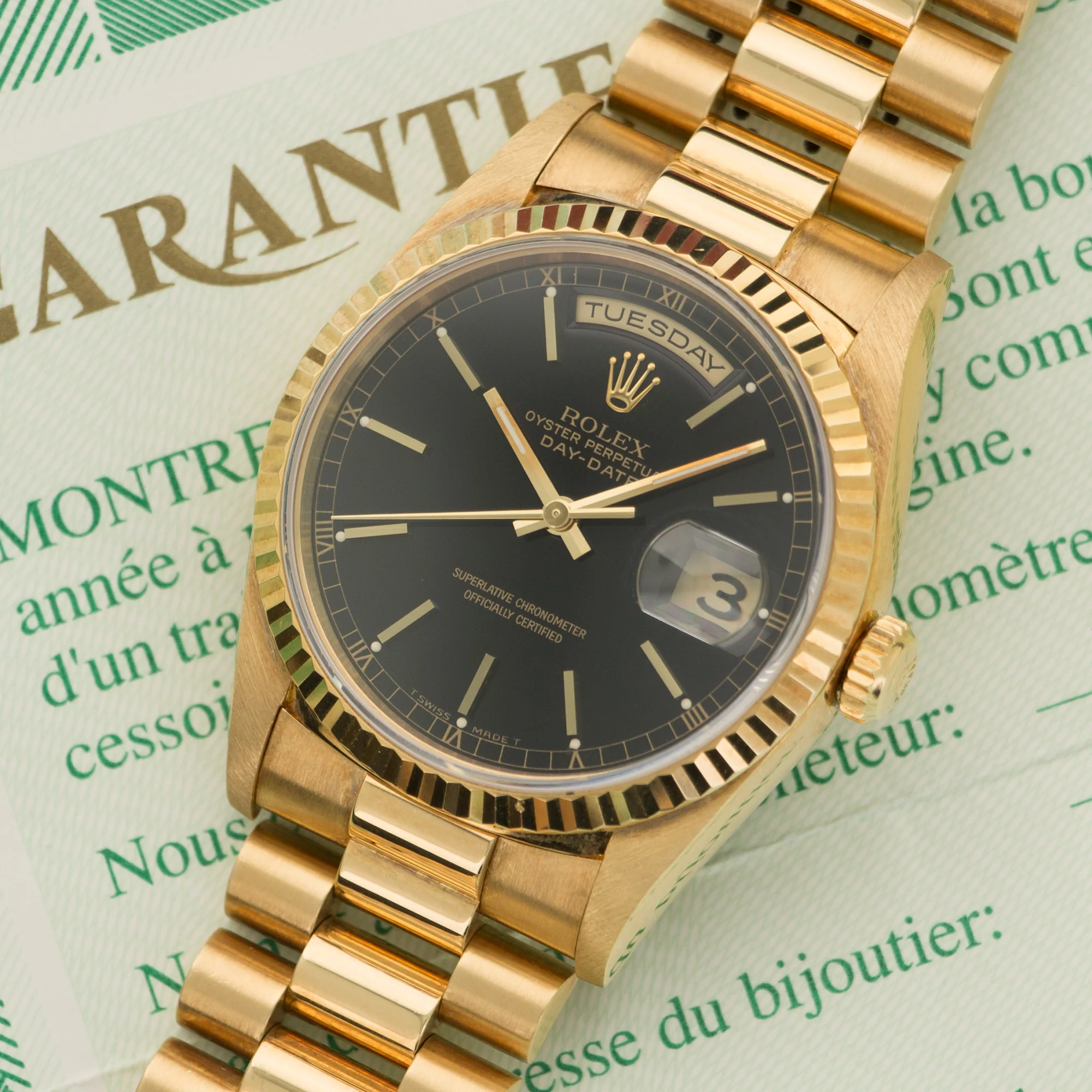 Rolex Yellow Gold Day-Date Watch Ref. 18238 - Image 2