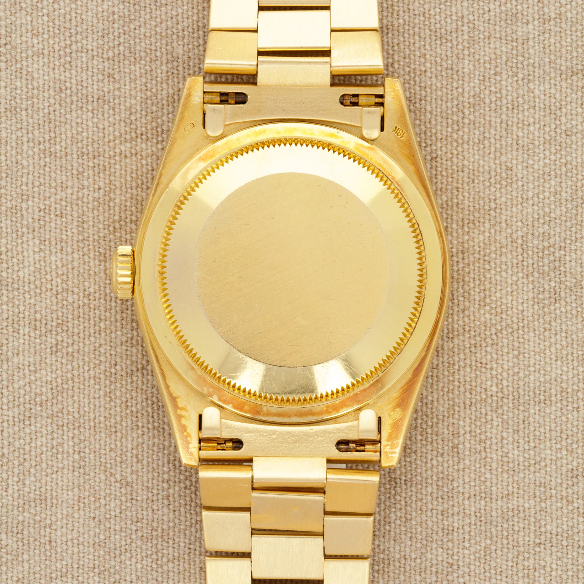 Rolex Yellow Gold Day-Date Watch Ref. 18238 with Mother of Pearl and Ruby Dial - Image 5