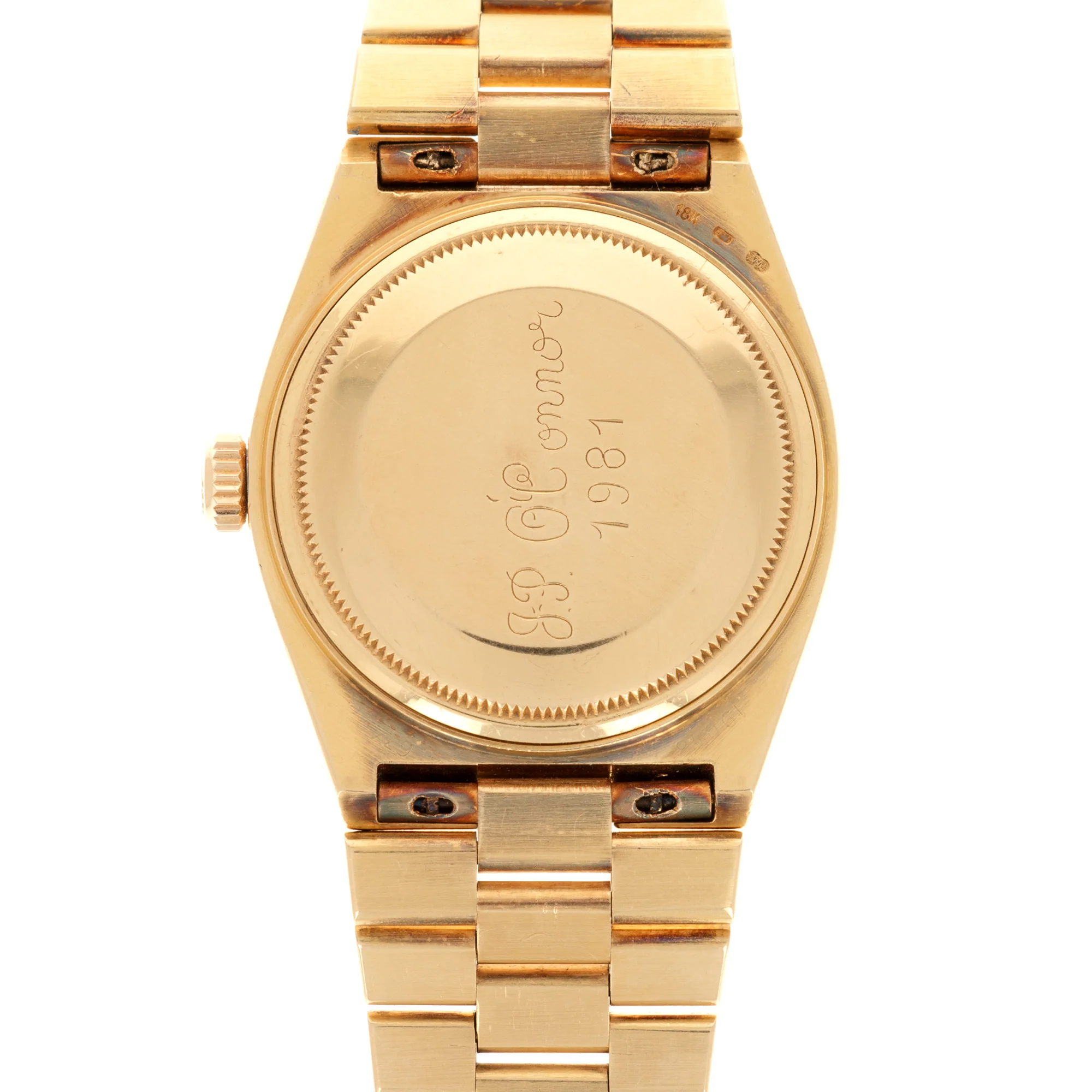 Rolex Yellow Gold Day-Date Oysterquartz Ref. 19018 with Wood Dial - Image 6