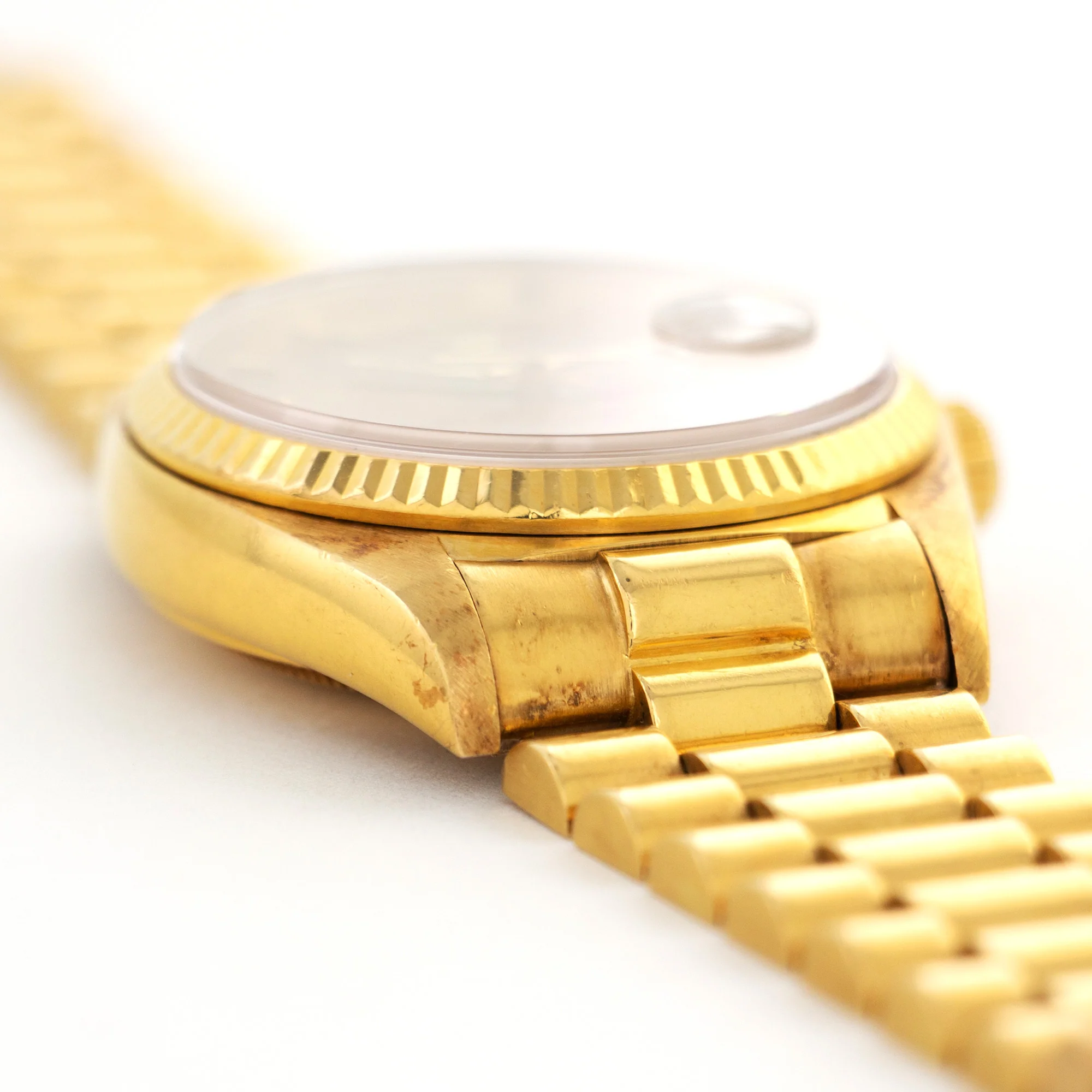 Rolex Yellow Gold Day-Date Wood Dial Watch Ref. 18038 - Image 3