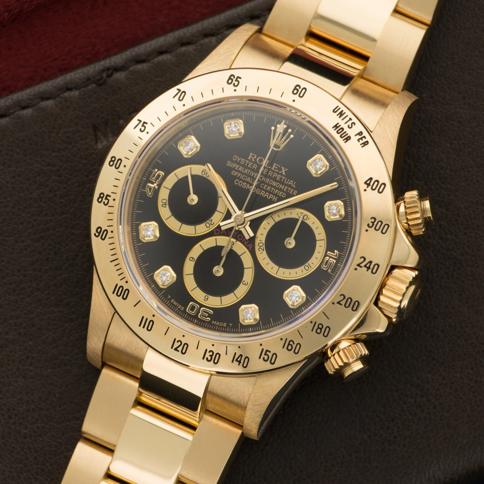 Rolex Yellow Gold Daytona Black Diamond Watch Ref. 16528 - Image 2