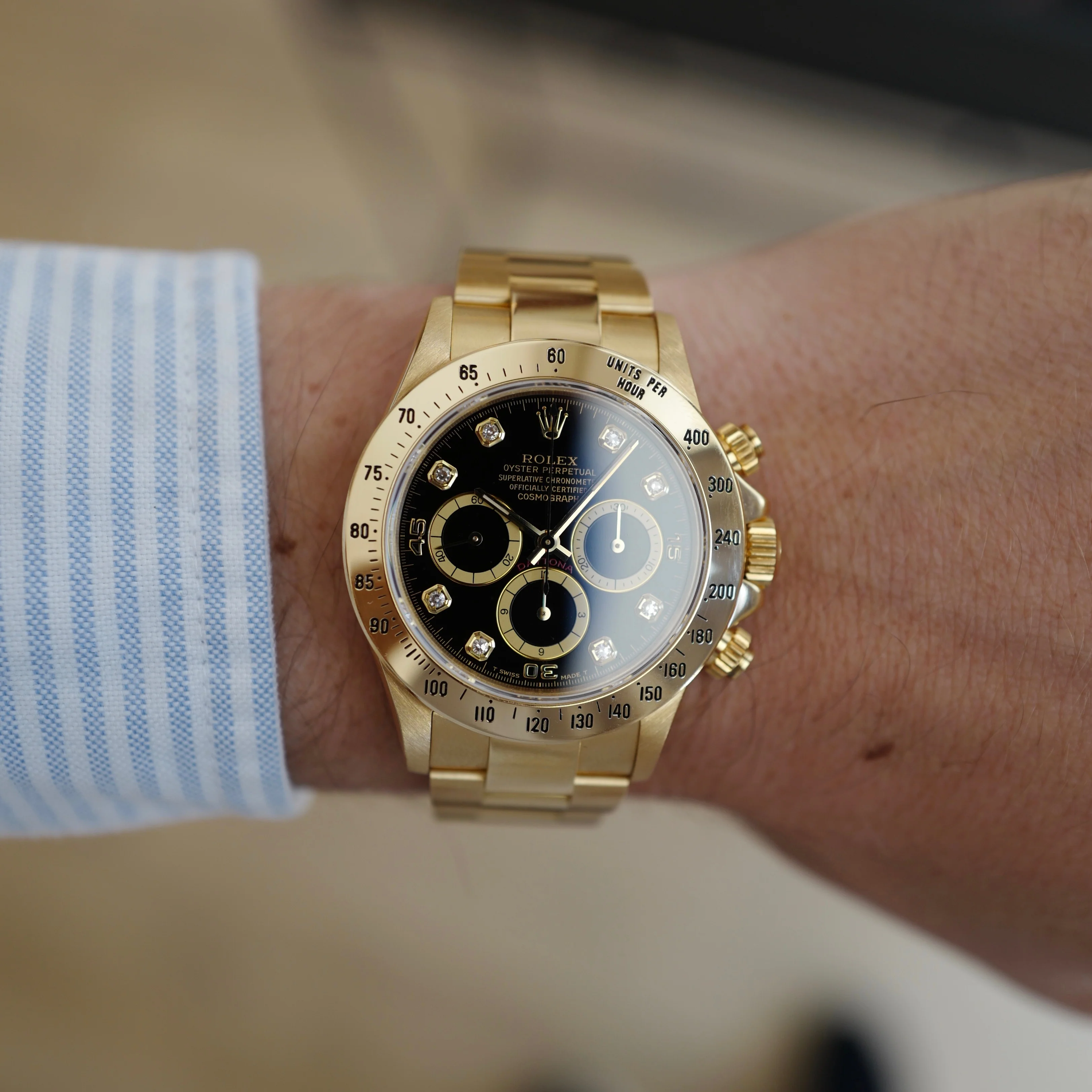 Rolex Yellow Gold Daytona Black Diamond Watch Ref. 16528 - Image 8