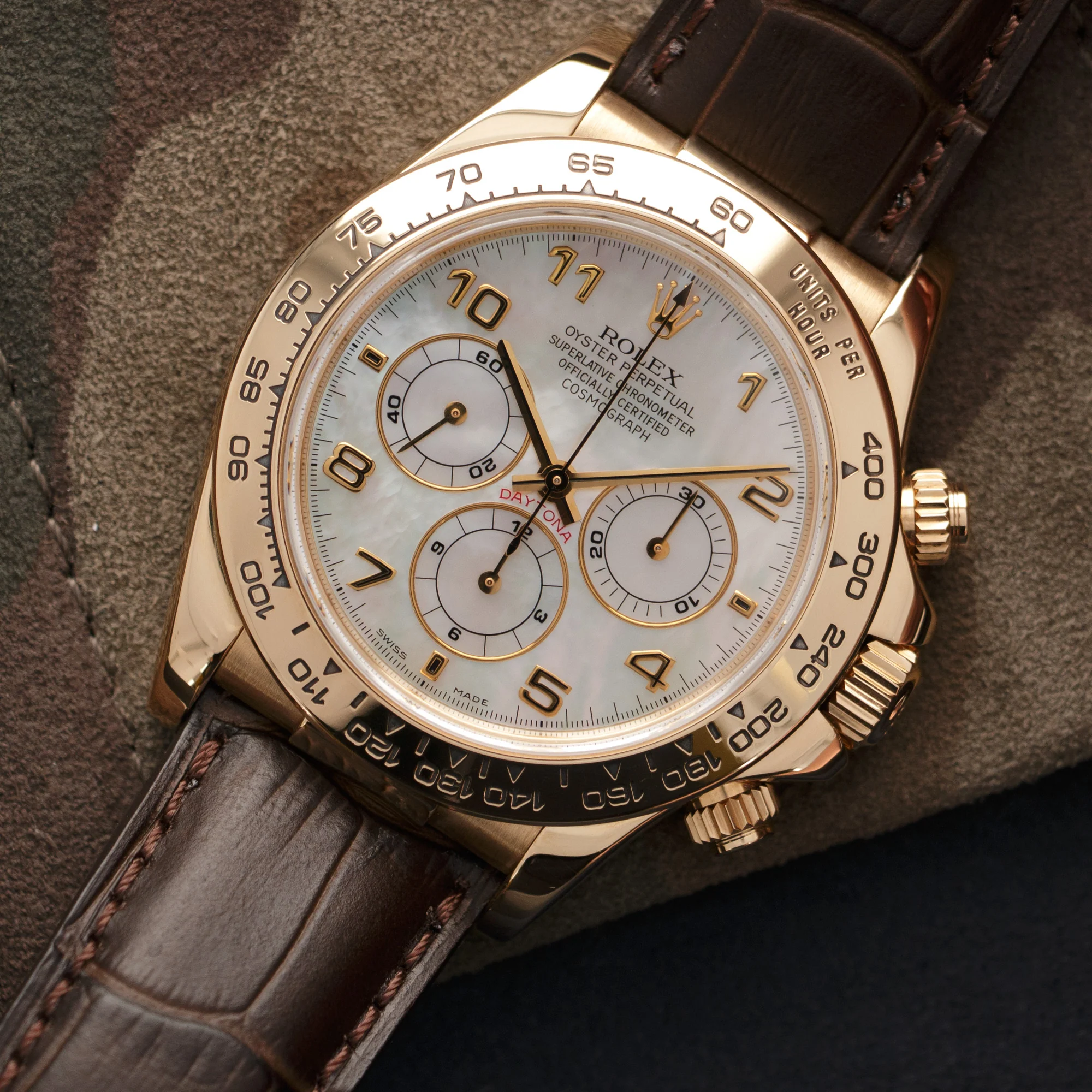 Rolex Yellow Gold Daytona MOP Zenith Watch Ref. 16518 - Image 2