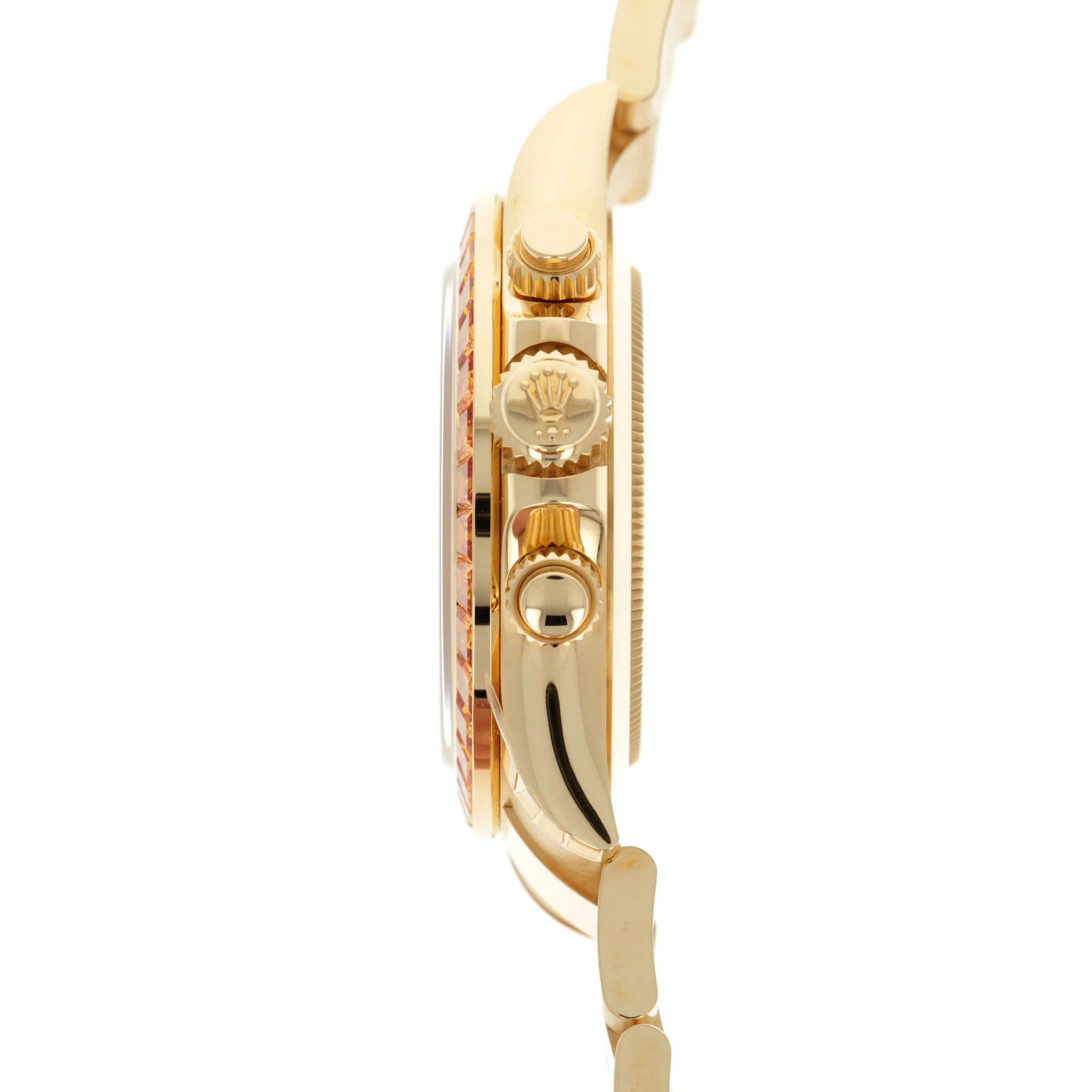 Rolex Yellow Gold Daytona Ref. 116578 with MOP Dial and Orange Sapphires - Image 8