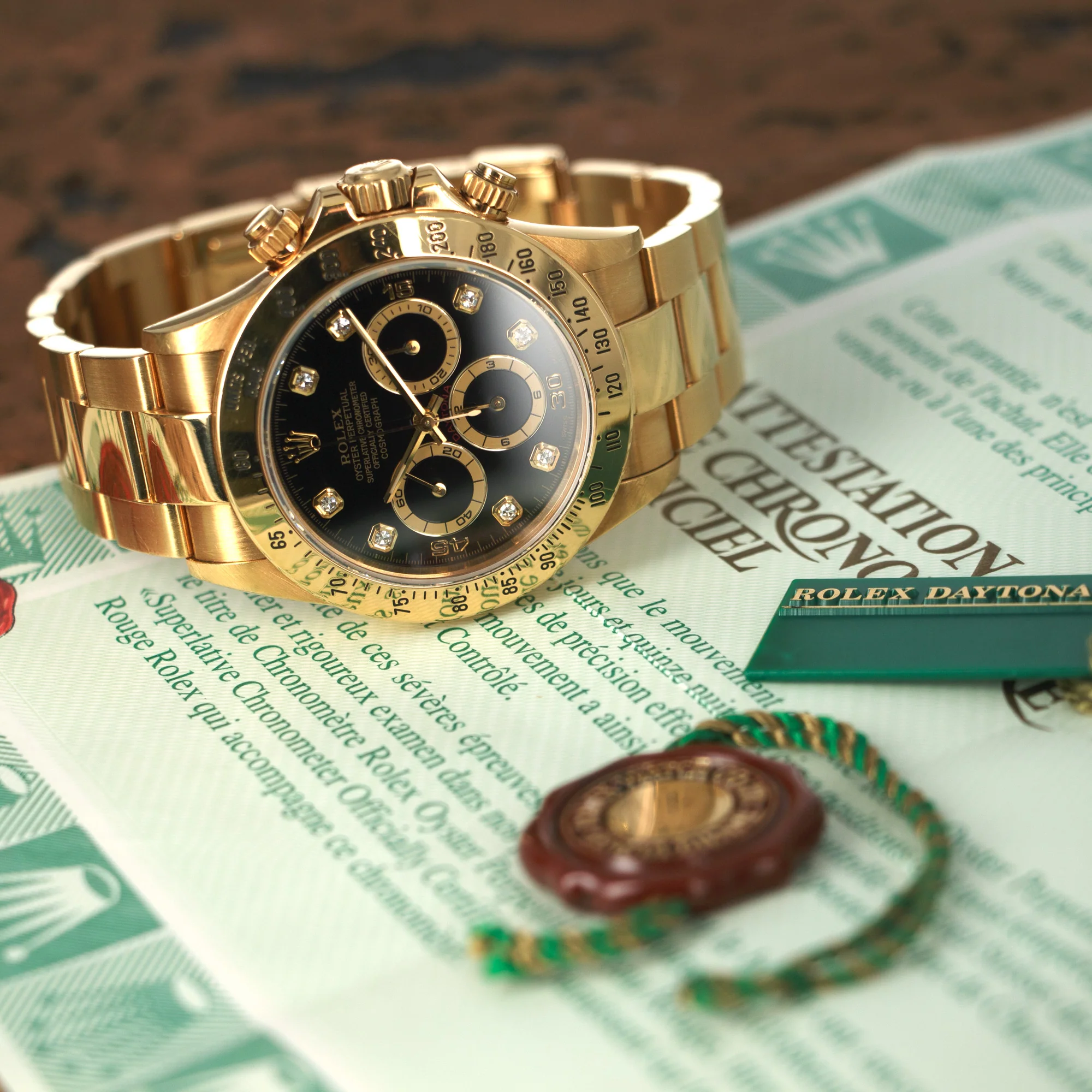 Rolex Yellow Gold Zenith Daytona Ref. 16528 with Original Warranty - Image 8