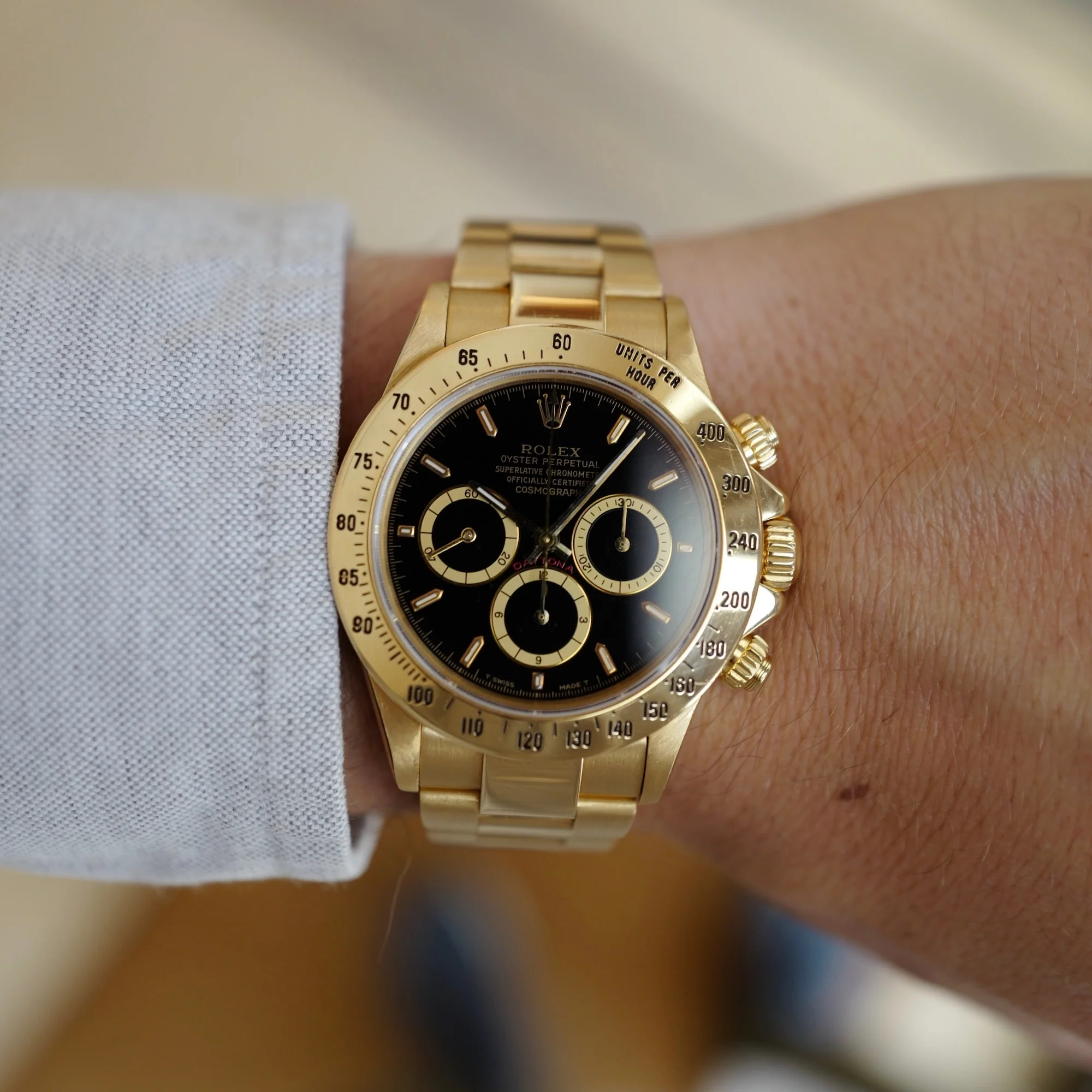 Rolex Yellow Gold Daytona Zenith Watch Ref. 16528 - Image 6