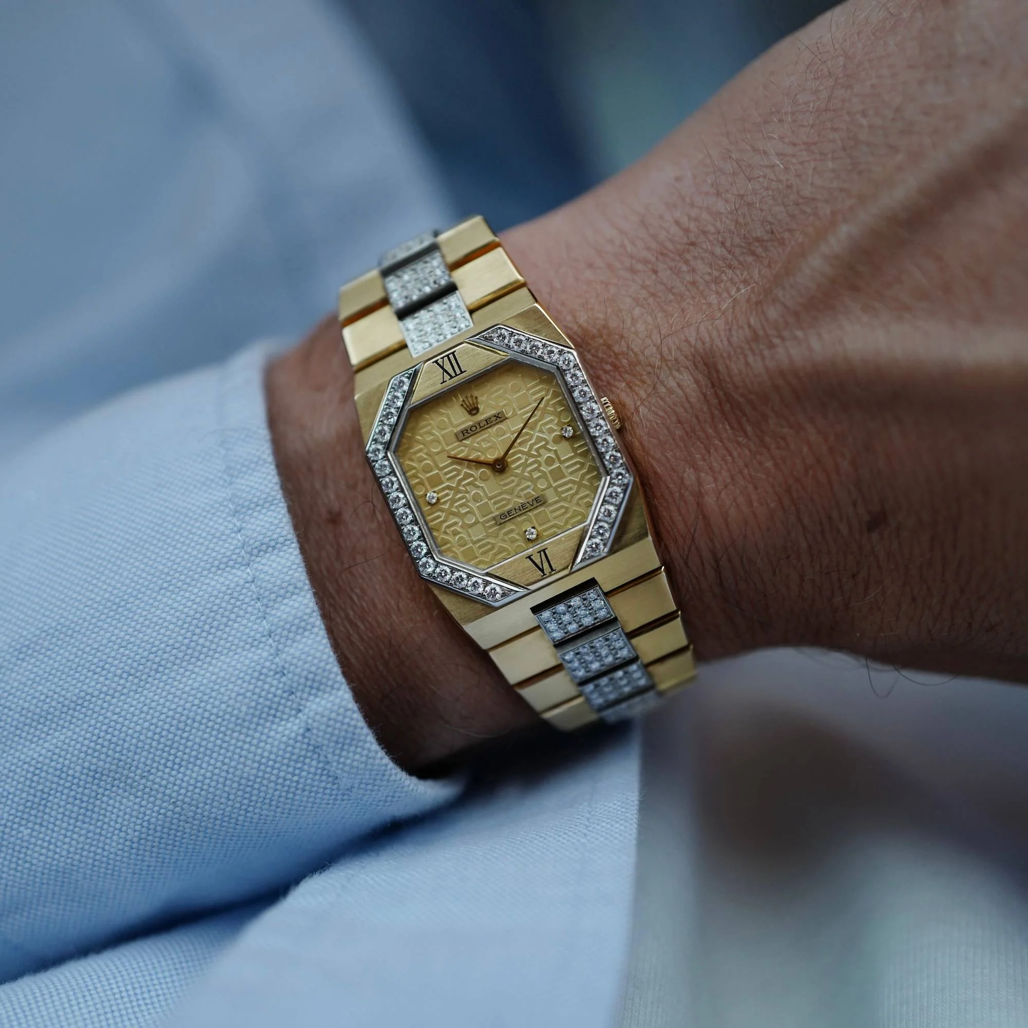 Rolex Yellow Gold Diamond Cellini Watch Ref. 5155/8 - Image 3