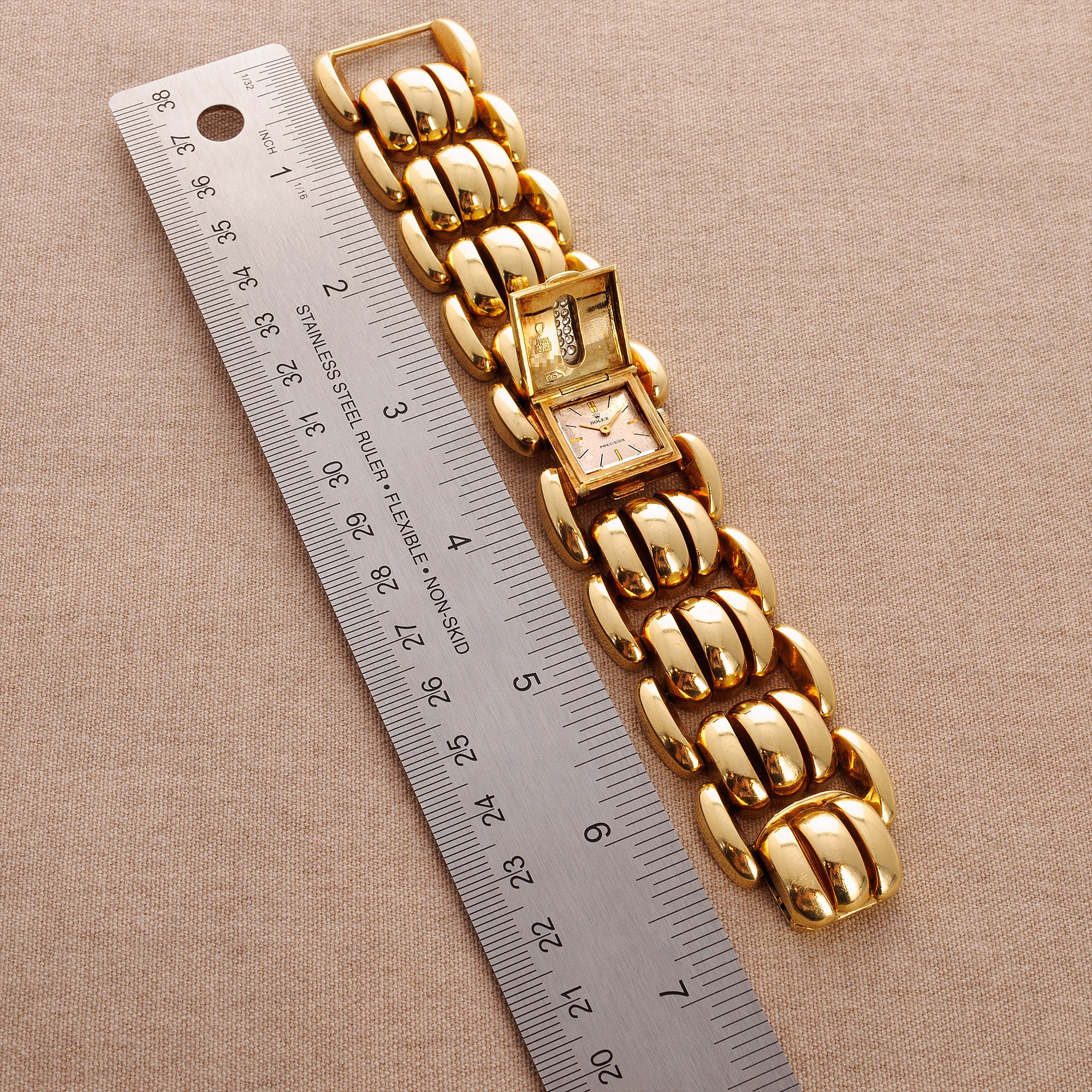 Rolex Yellow Gold Diamond Cover Watch, 1940s - Image 3