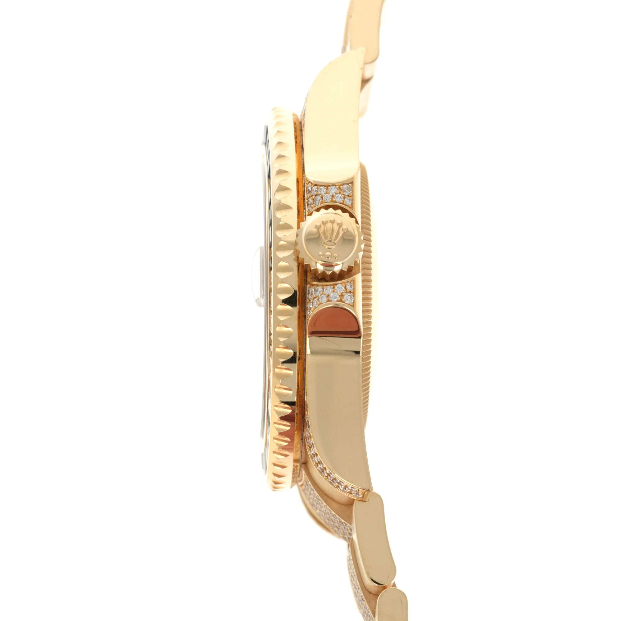 Rolex Yellow Gold GMT-Master II Diamond Sapphire Watch Ref. 116758 - Image 4