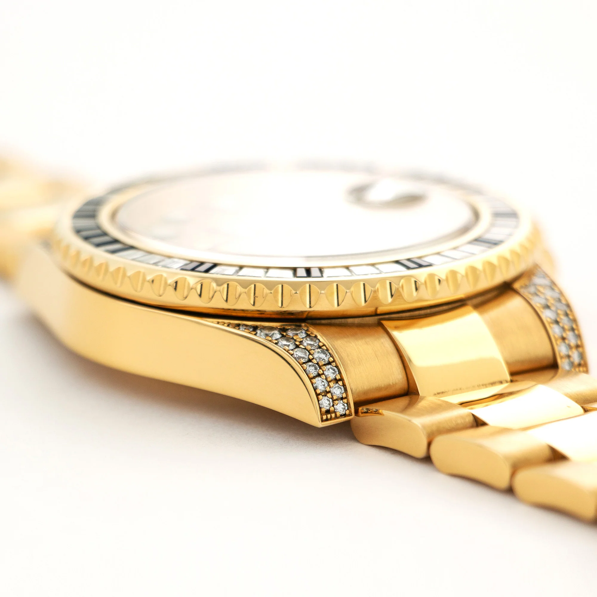 Rolex Yellow Gold GMT-Master II Sapphire Diamond Watch Ref. 116758 - Image 3