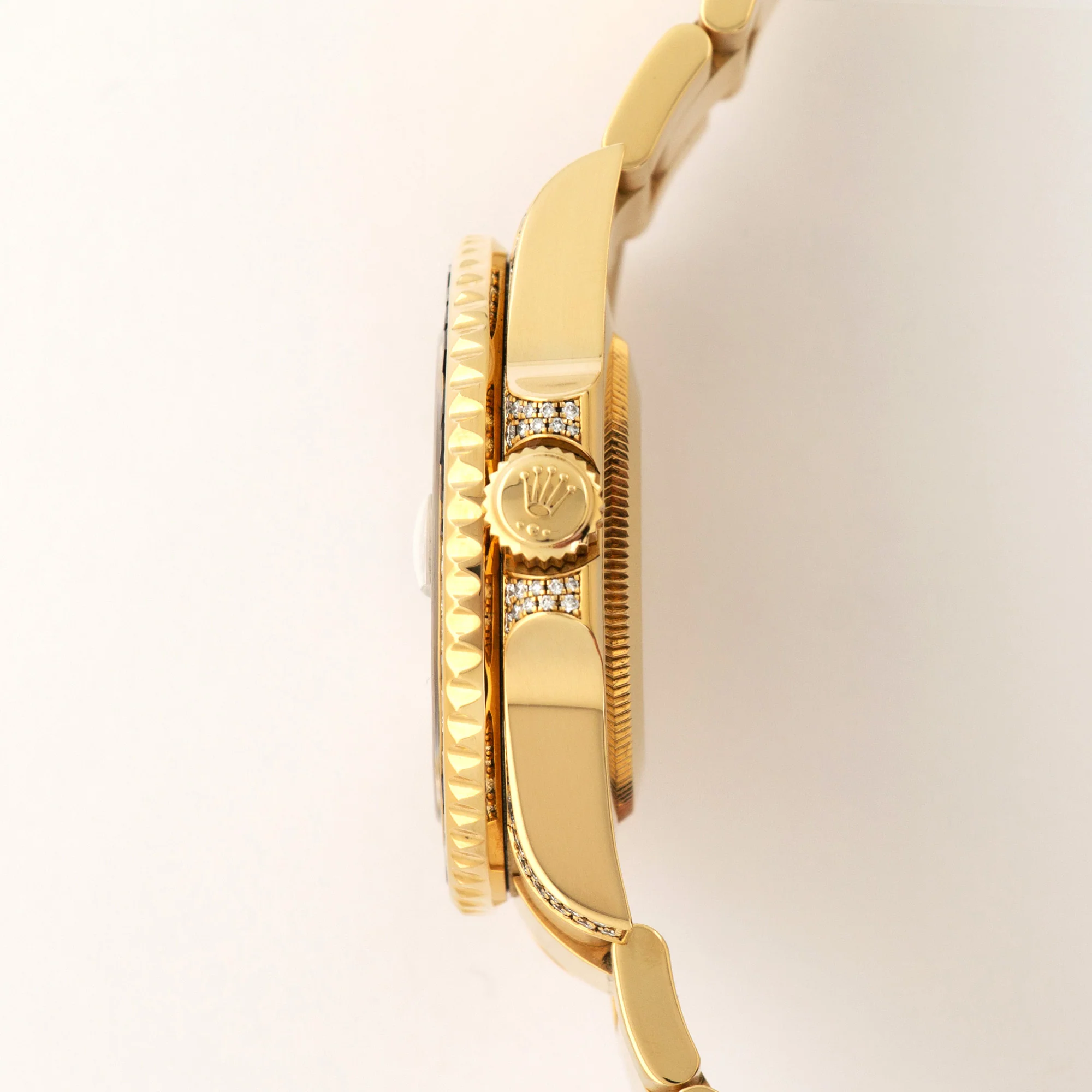 Rolex Yellow Gold GMT-Master II Sapphire Diamond Watch Ref. 116758 - Image 4