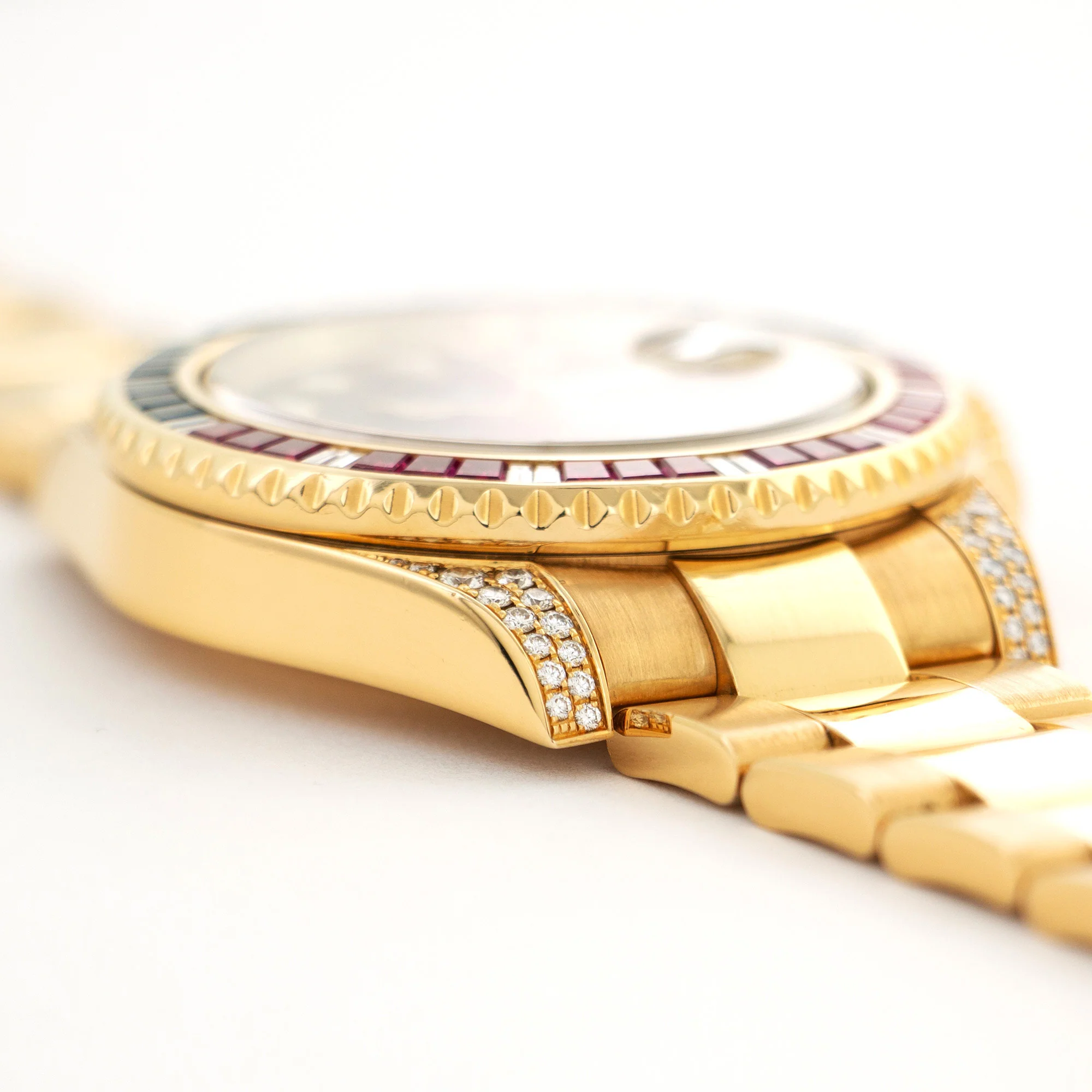 Rolex Yellow Gold GMT-Master II Sapphire Ruby Diamond Watch Ref. 116758 - Image 3