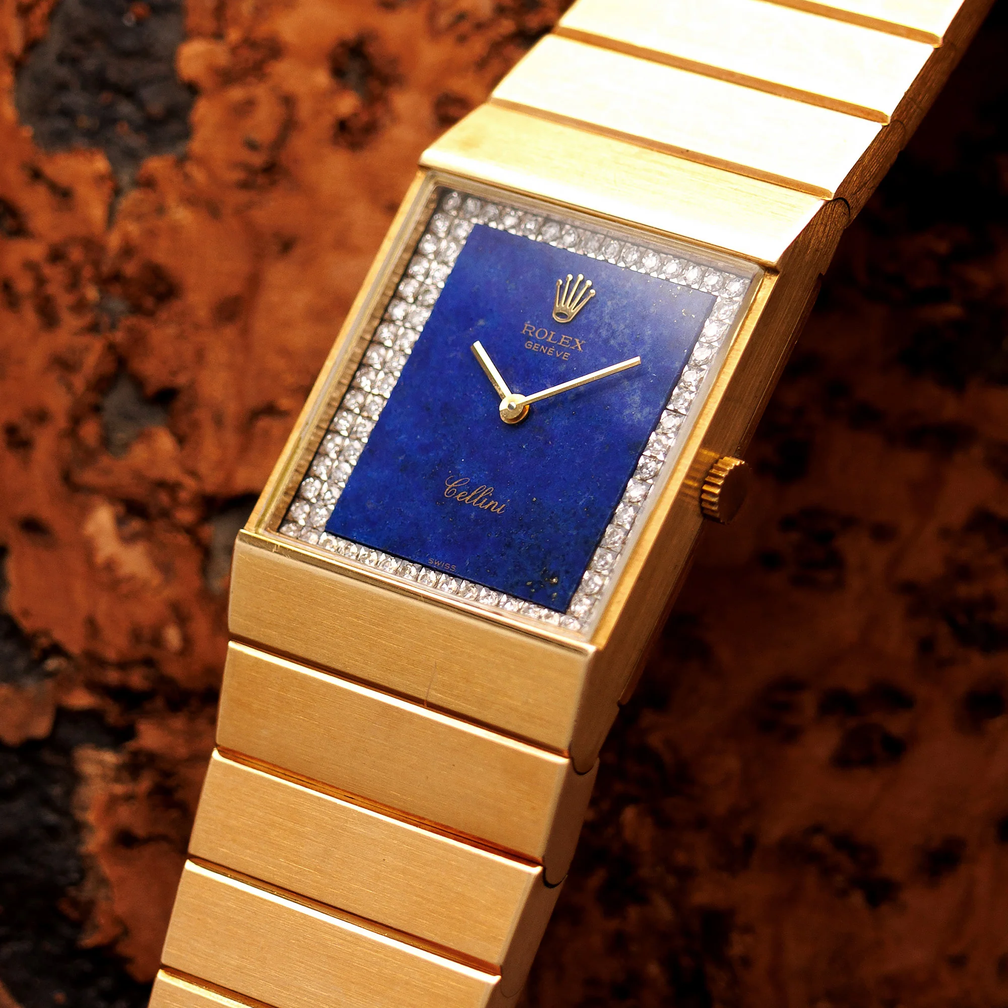 Rolex Yellow Gold King Midas Ref. 4136 with Lapis Lazuli and Diamond Dial - Image 2