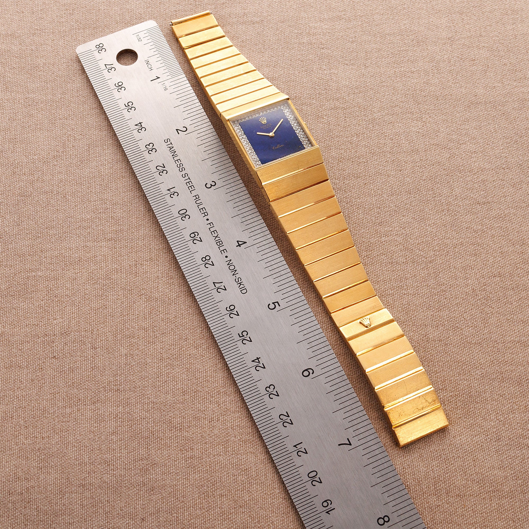 Rolex Yellow Gold King Midas Ref. 4136 with Lapis Lazuli and Diamond Dial - Image 4