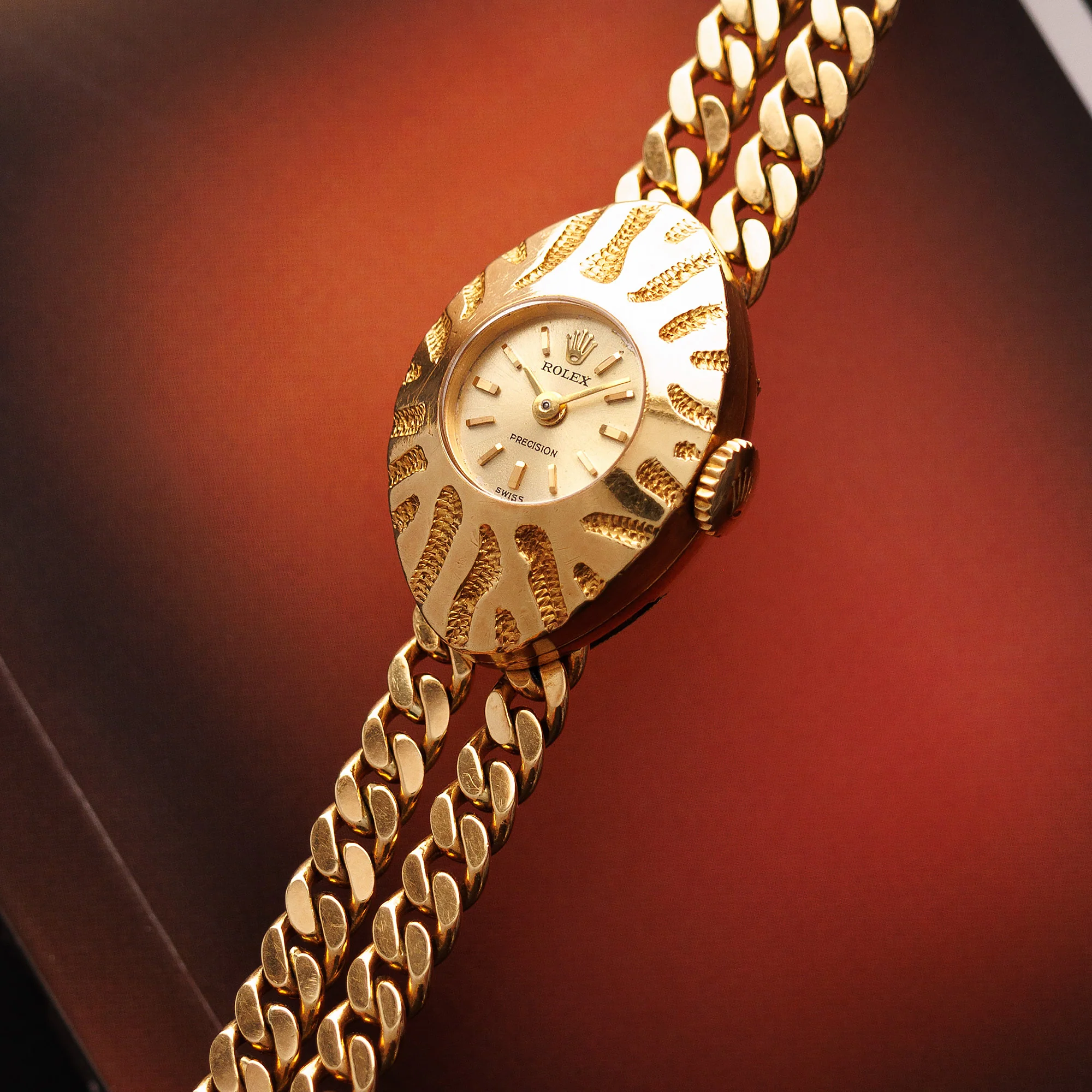 Rolex Yellow Gold Ladies Jewelry Watch - Image 2