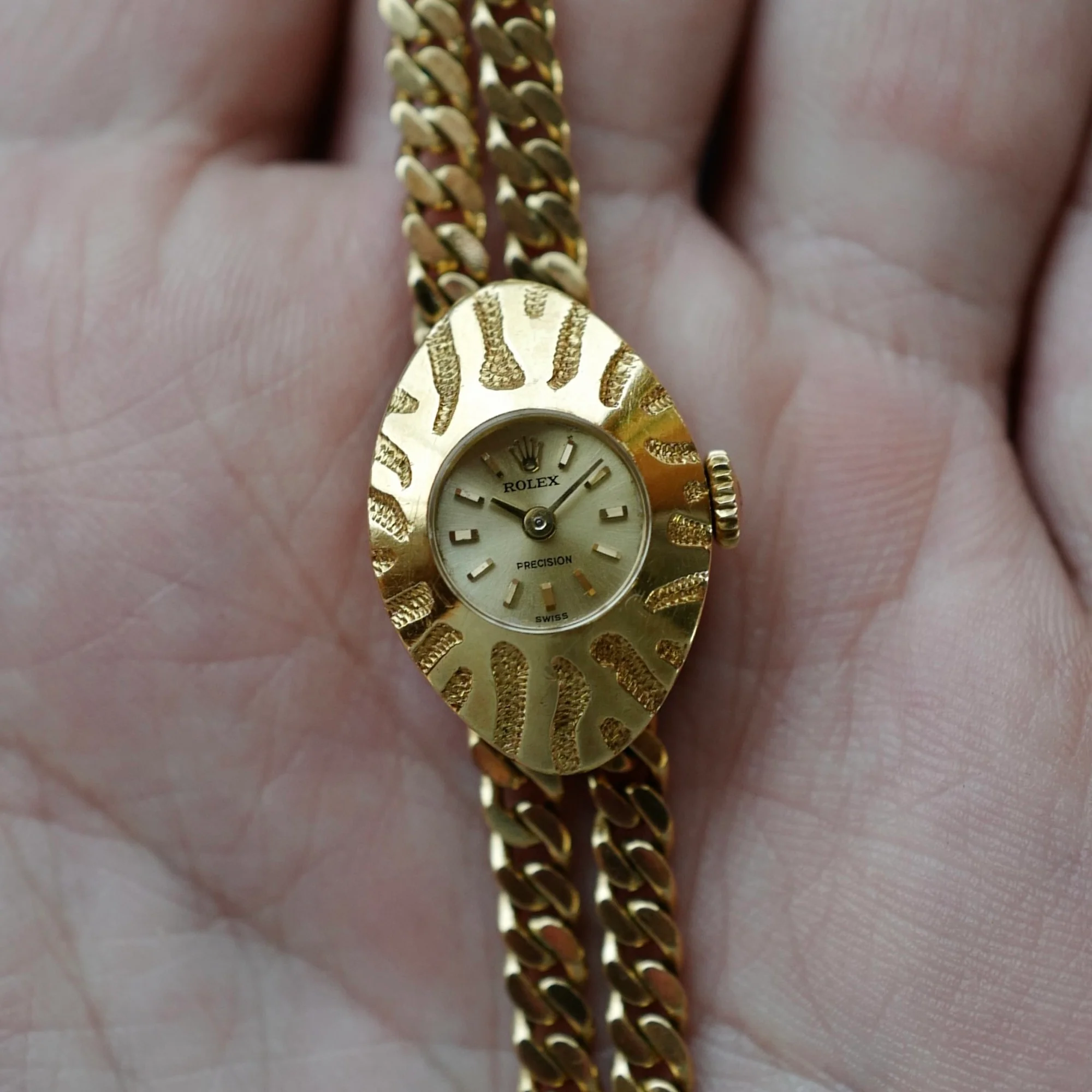 Rolex Yellow Gold Ladies Jewelry Watch - Image 3