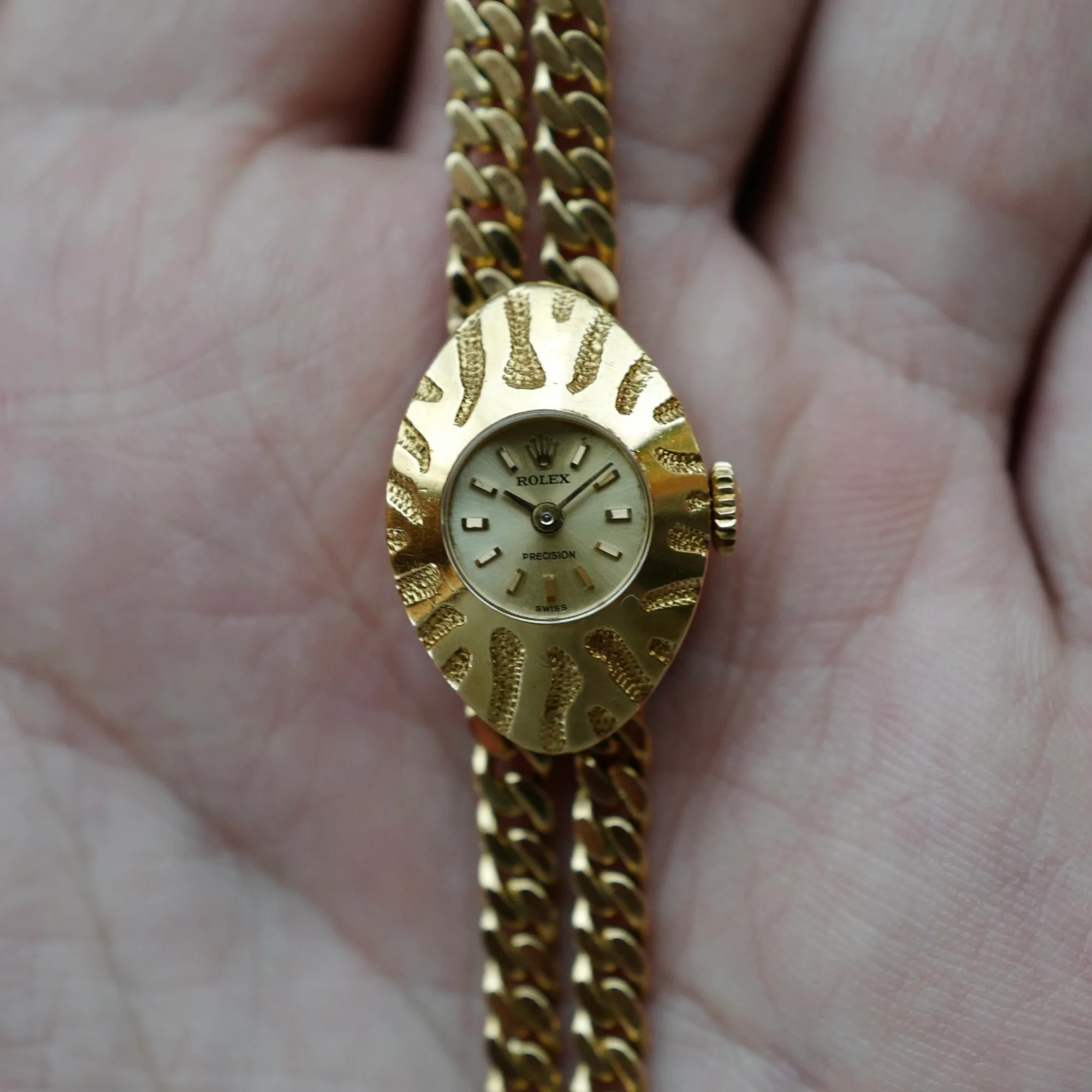Rolex Yellow Gold Ladies Jewelry Watch - Image 4