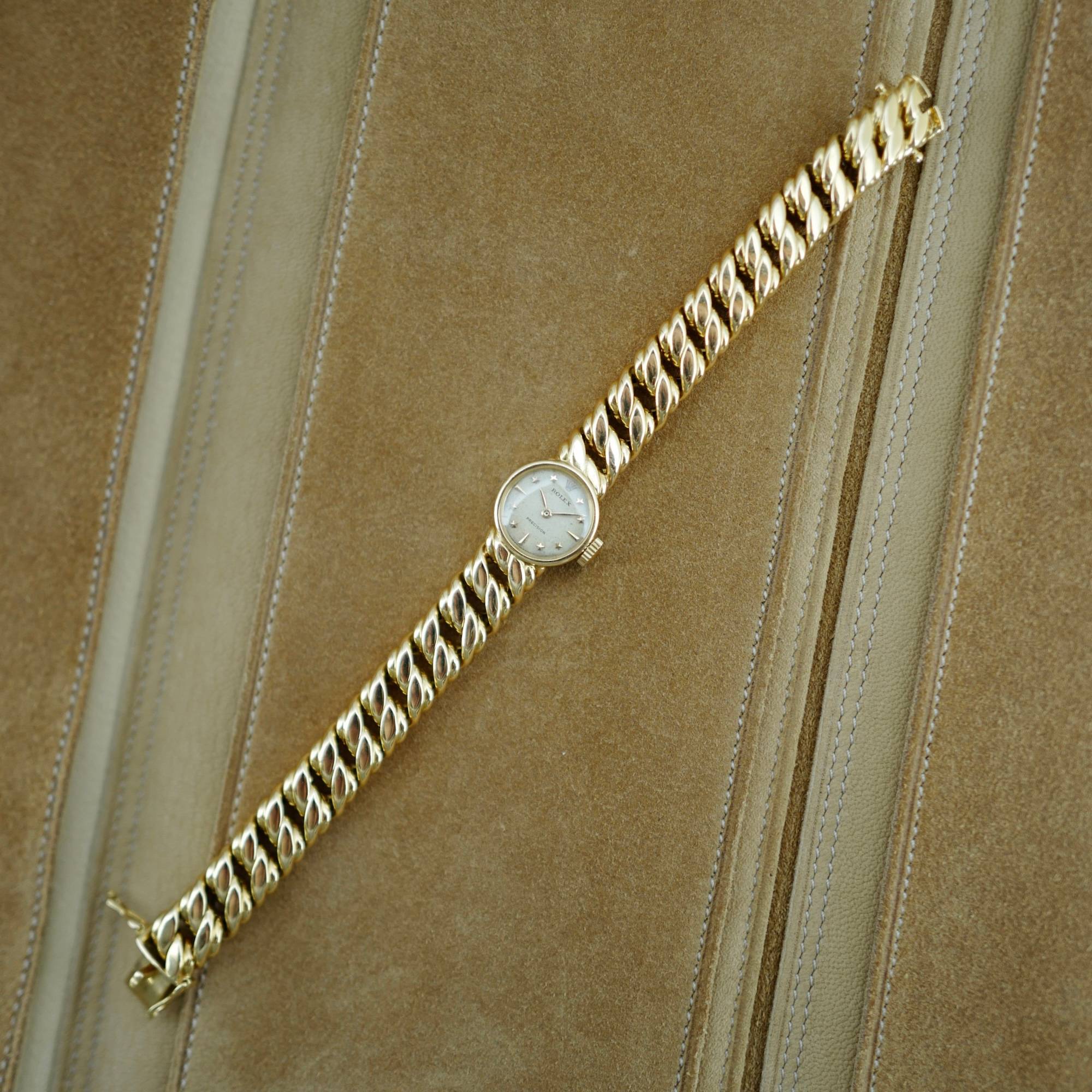 Rolex Yellow Gold Precision Star Dial Watch - Image 5
