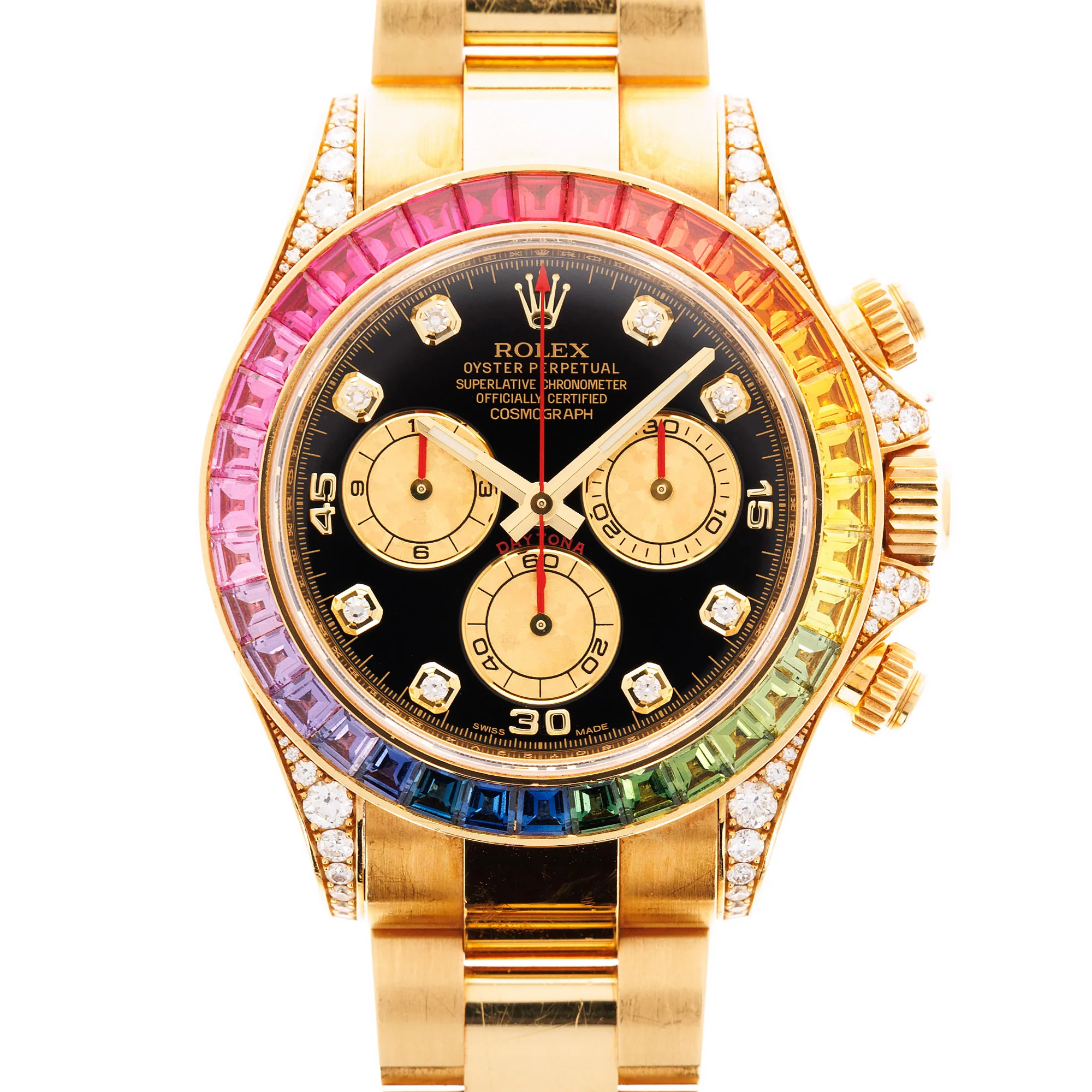 Rolex Yellow Gold Rainbow Daytona Ref. 116598