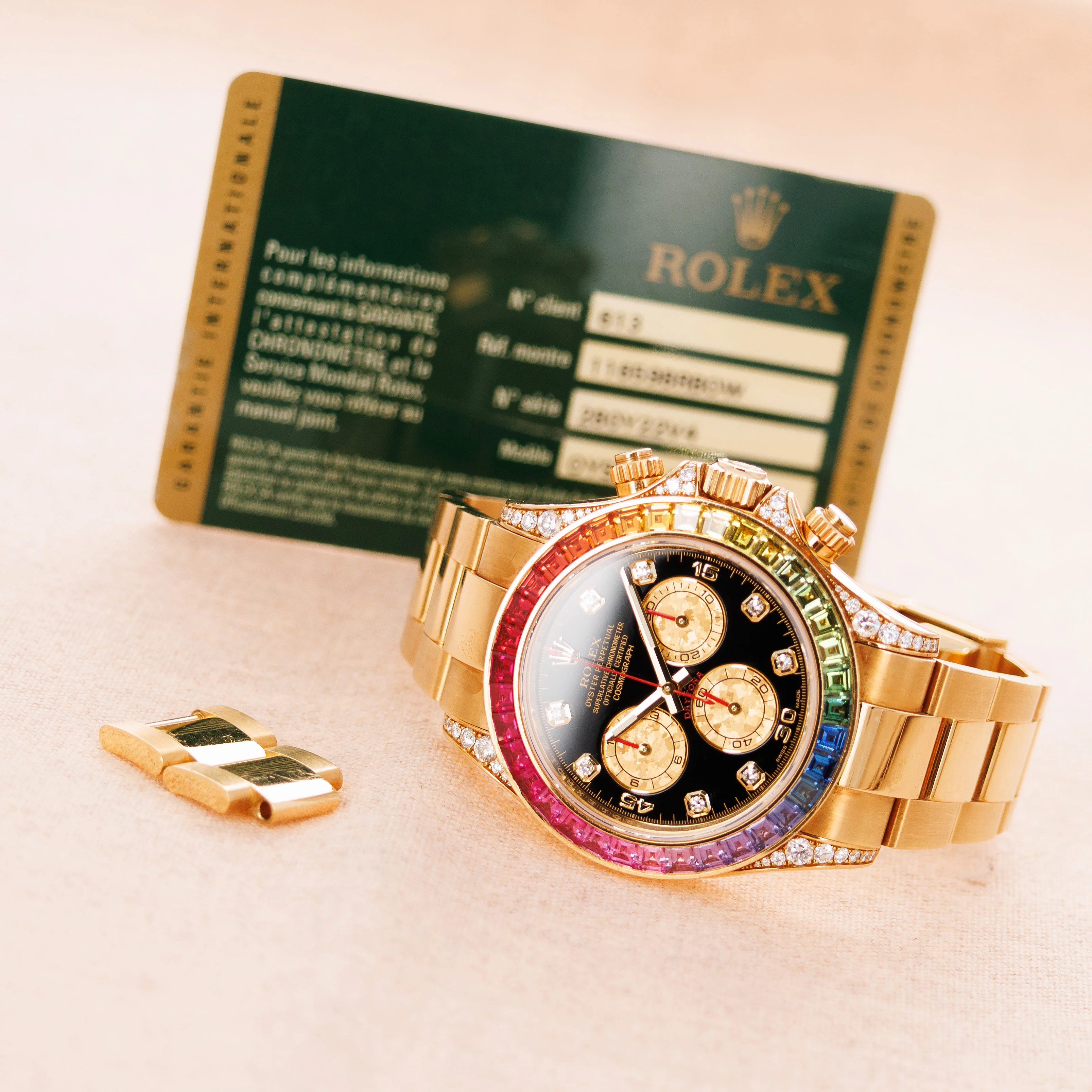 Rolex Yellow Gold Rainbow Daytona Ref. 116598 - Image 5