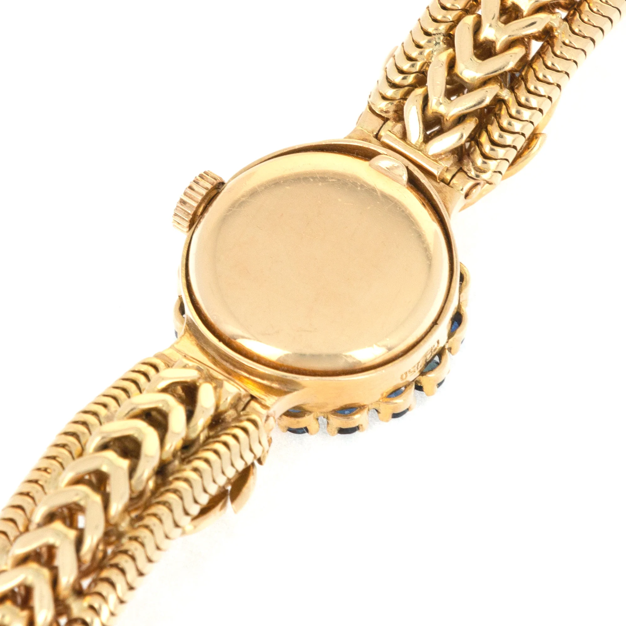 Rolex Yellow Gold Sapphire Diamond Watch, 1960s - Image 6