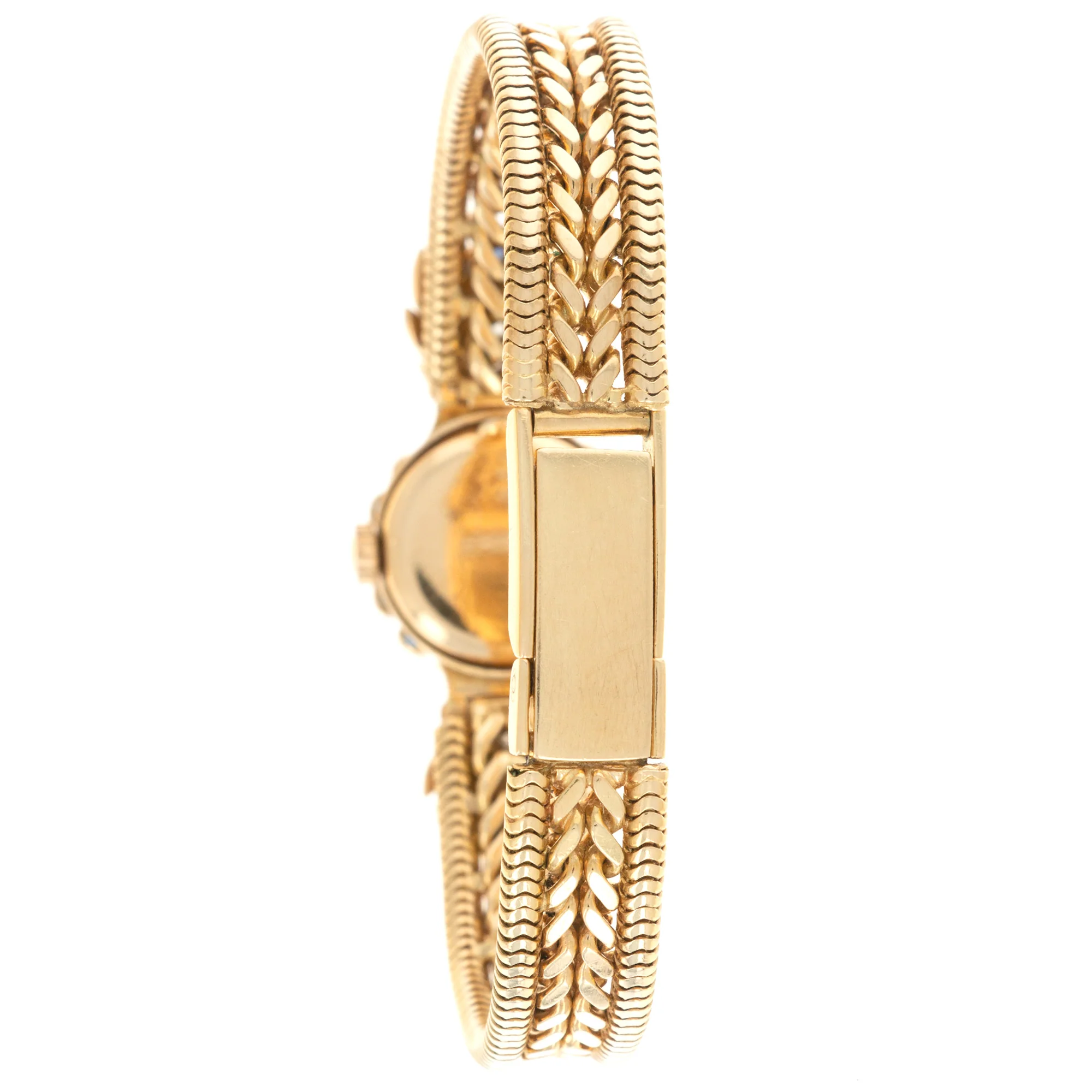 Rolex Yellow Gold Sapphire Diamond Watch, 1960s - Image 7