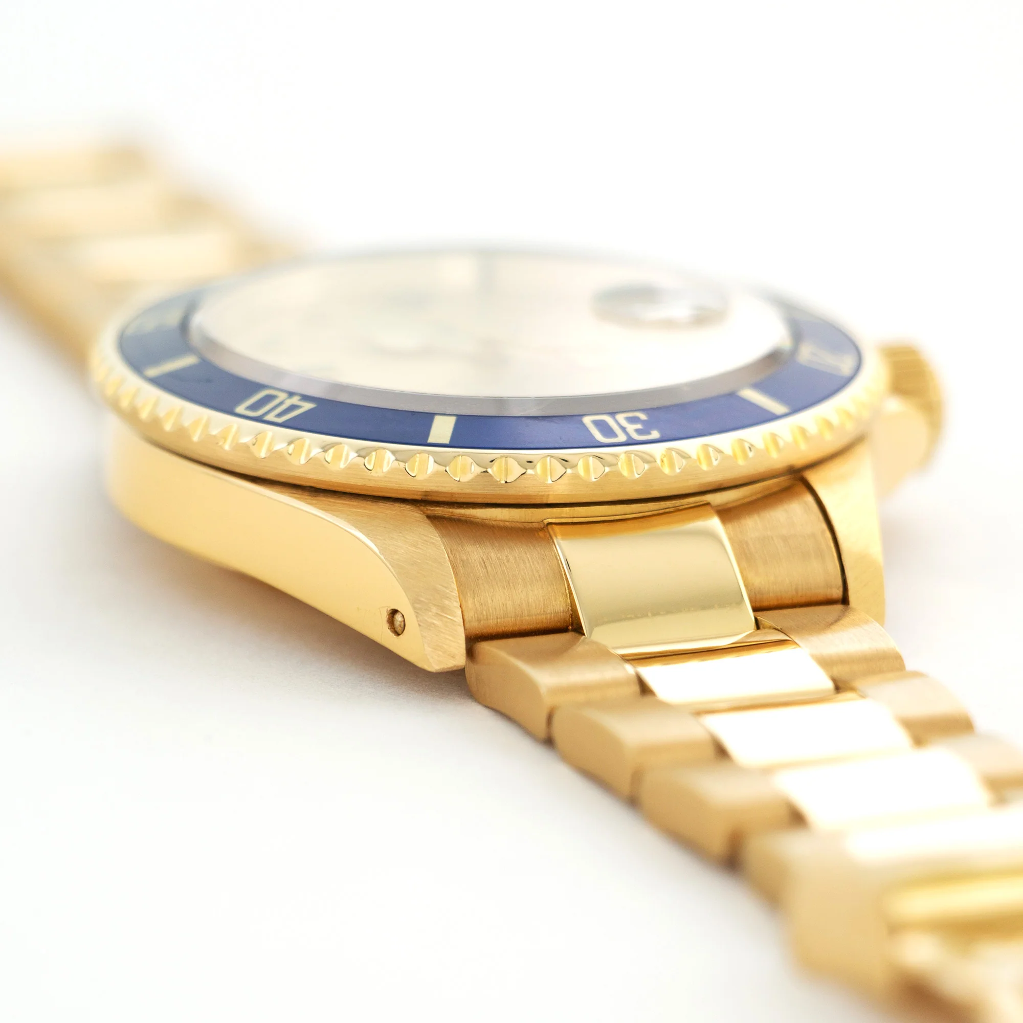 Rolex Yellow Gold Submariner Diamond & Sapphire Watch Ref. 16808 - Image 3