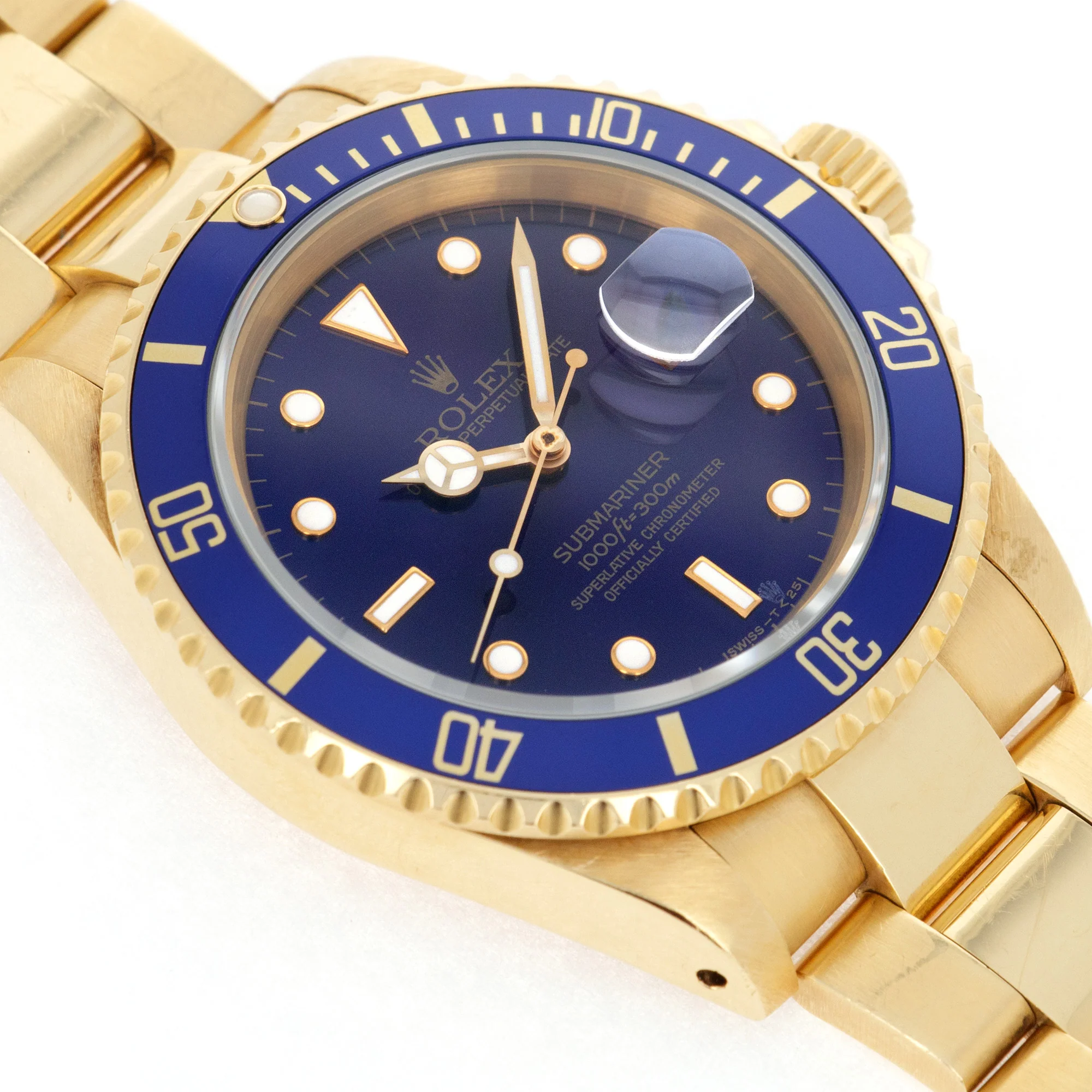 Rolex Yellow Gold Submariner Ref. 16618 with Purple Hue Dial - Image 3