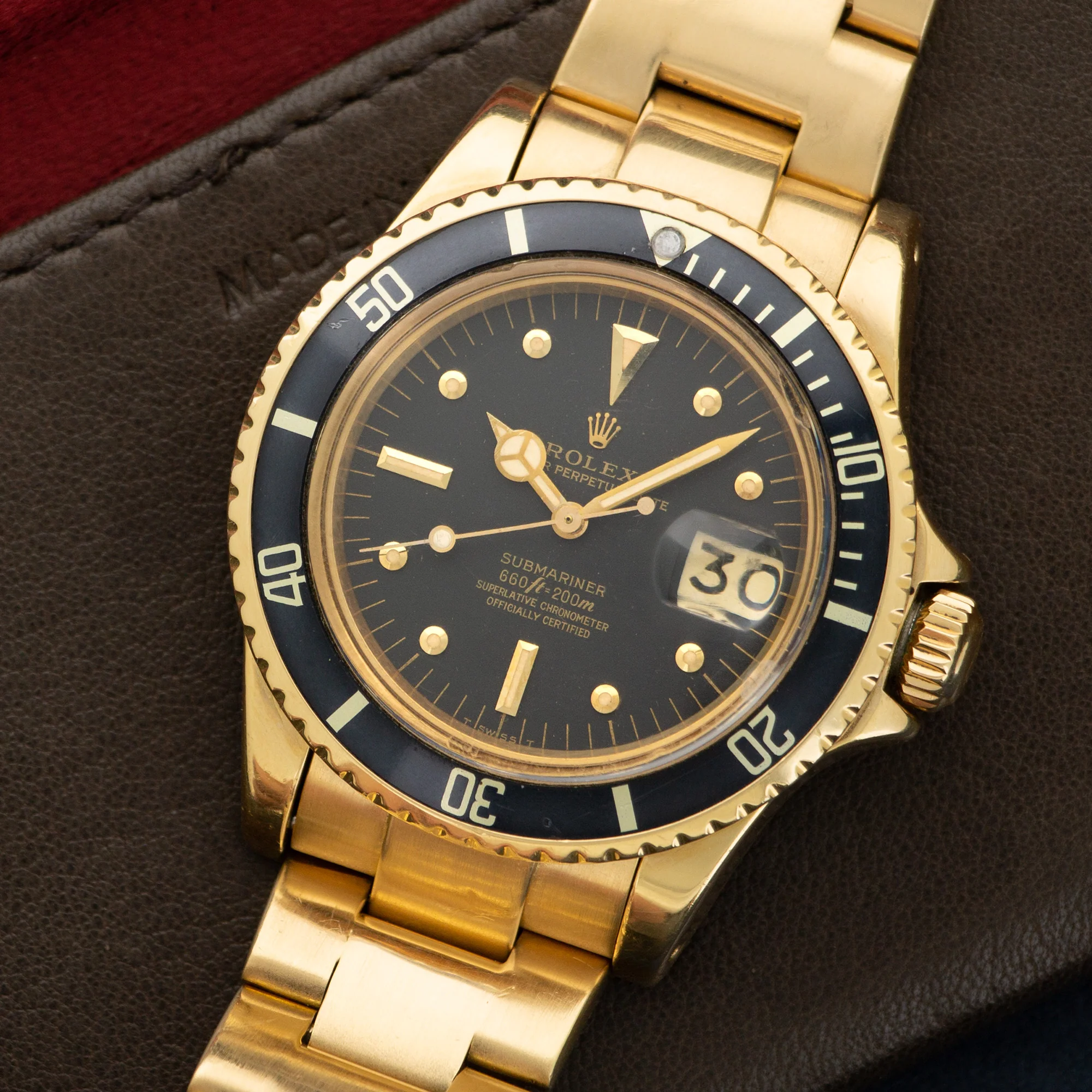 Rolex Yellow Gold Submariner Watch Ref. 1680 - Image 2