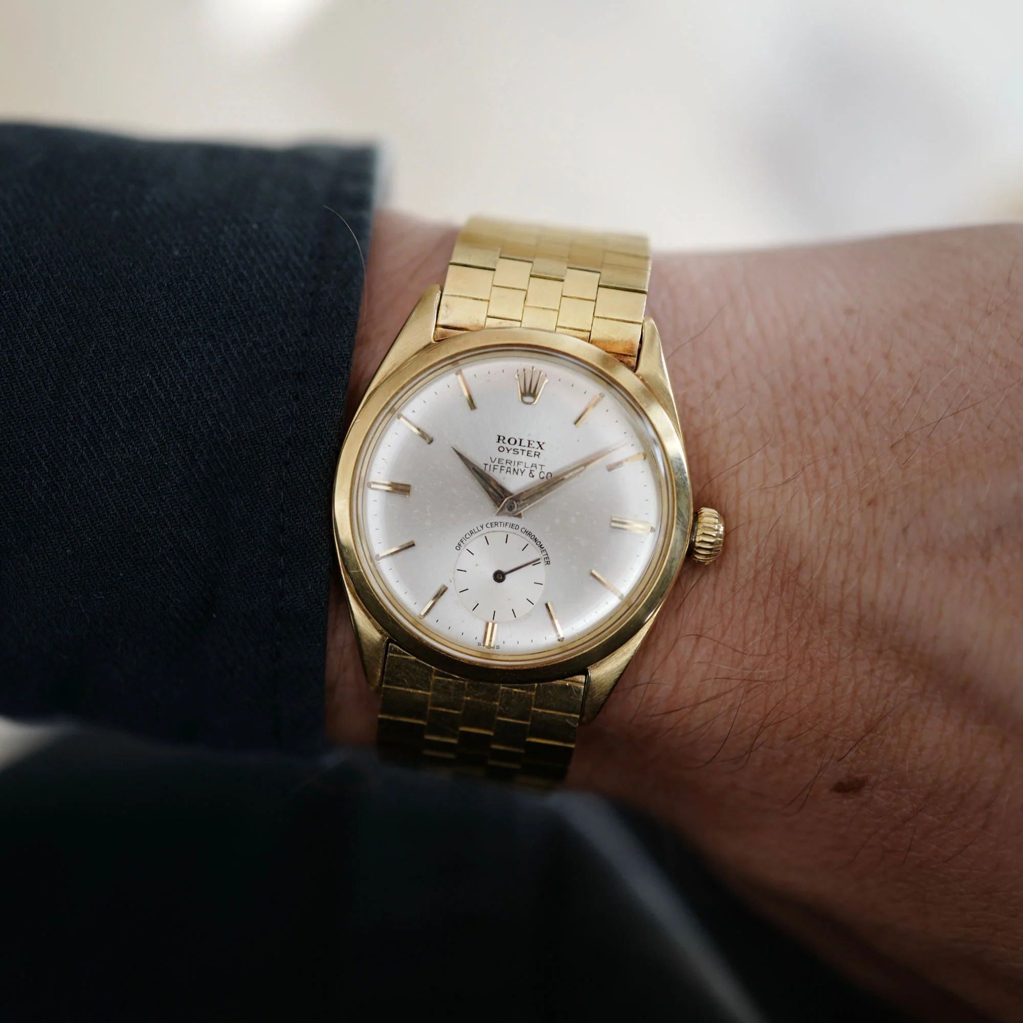 Rolex Yellow Gold Veriflat Watch Ref. 6512, Retailed by Tiffany & Co. - Image 9