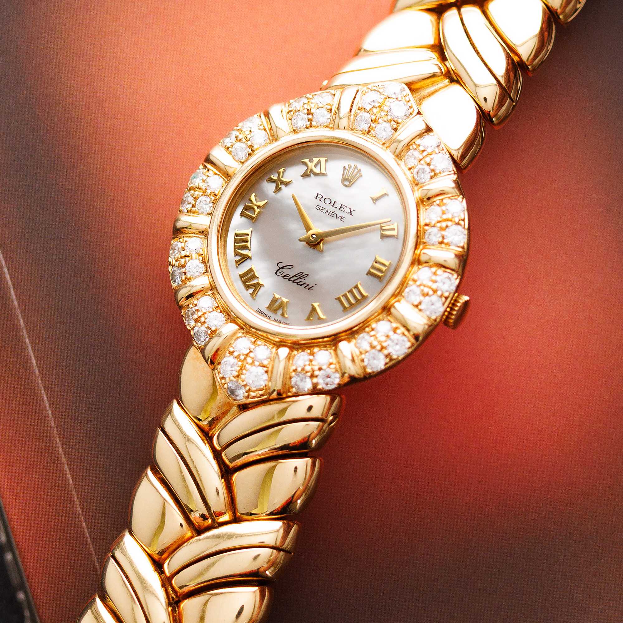 Rolex Yellow Gold Vintage Cellini Mother of Pearl Dial Ref. 2708 - Image 2