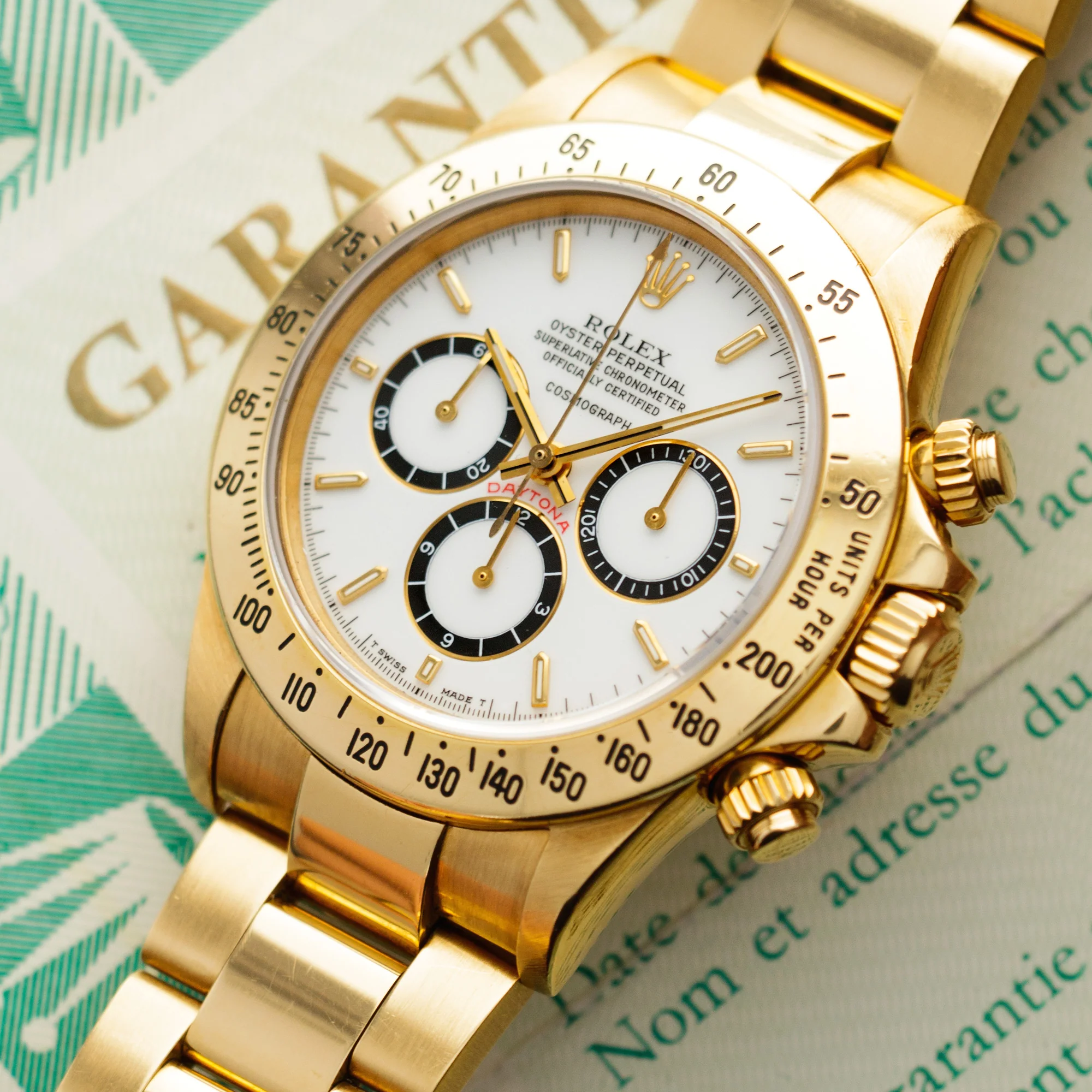 Rolex Yellow Gold Zenith Daytona Ref. 16528 with Porcelain Dial - Image 2