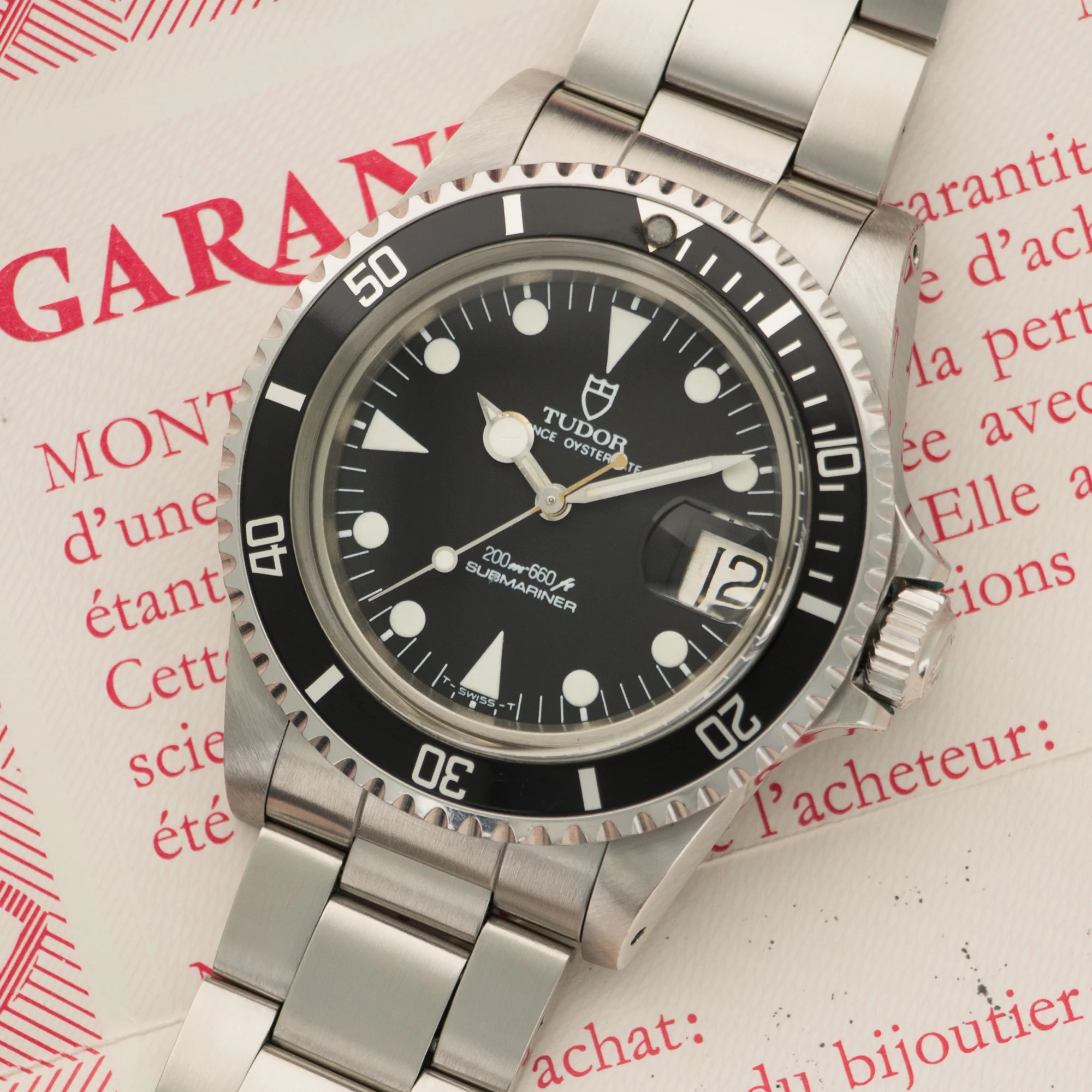 Tudor Stainless Steel Submariner Watch Ref. 76100 - Image 2