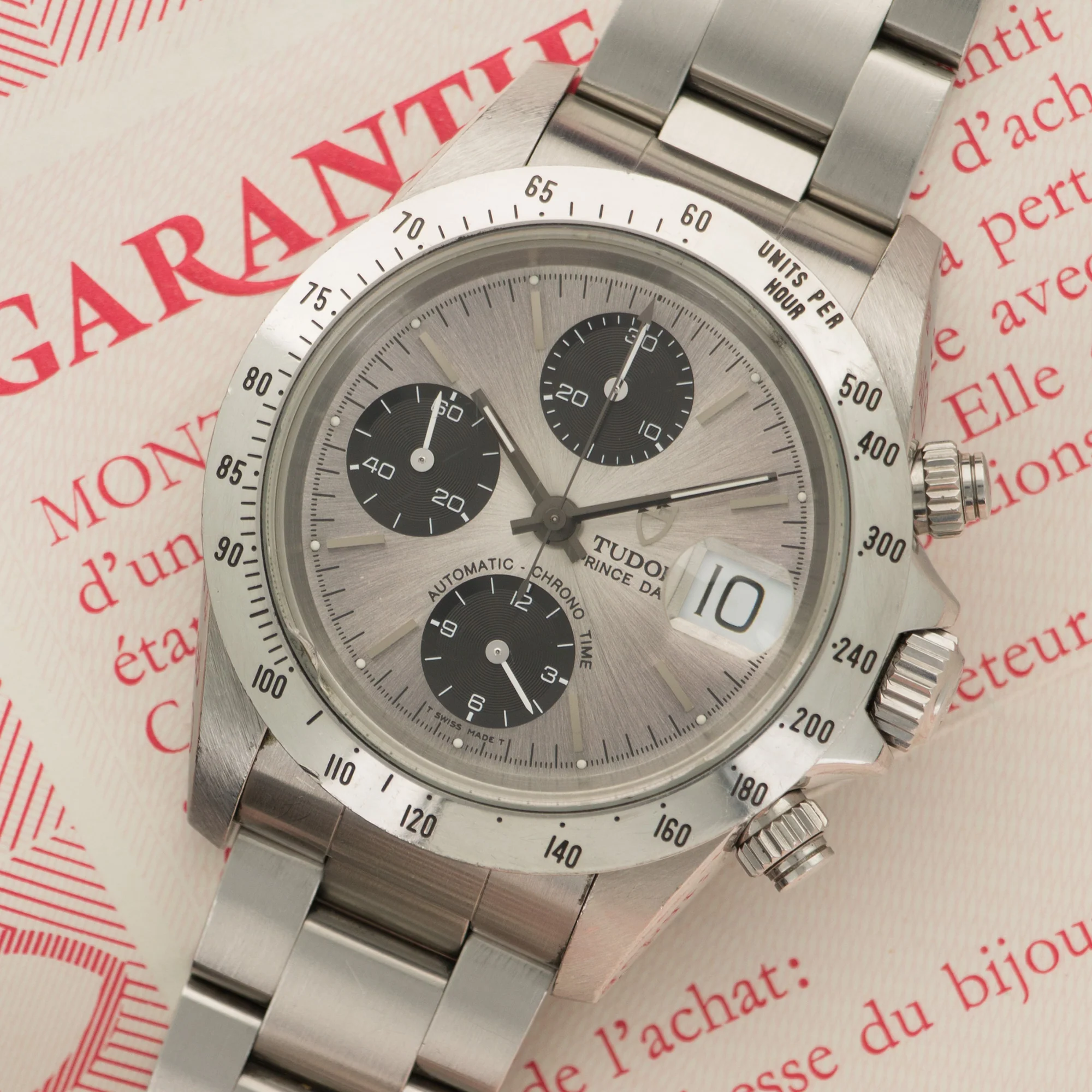 Tudor Steel Prince Date Chrono Watch, ref. 79280 with Original Bucherer Papers - Image 2