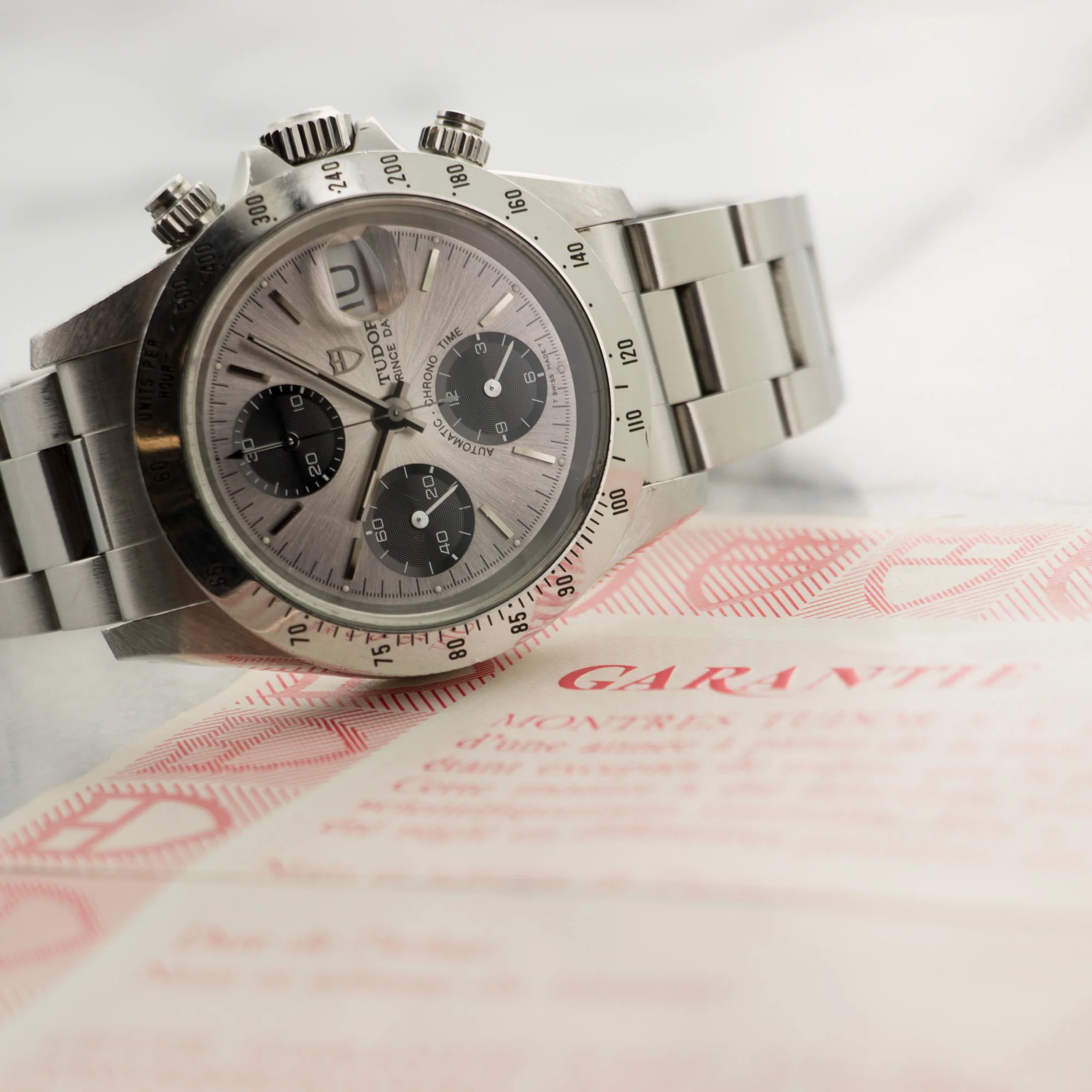 Tudor Steel Prince Date Chrono Watch, ref. 79280 with Original Bucherer Papers - Image 7