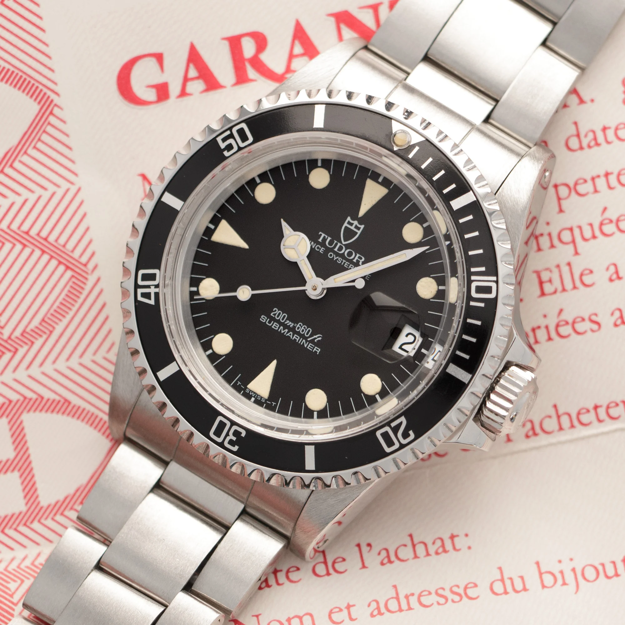 Tudor Submariner Watch Ref. 79090 with Original Warranty Paper - Image 2