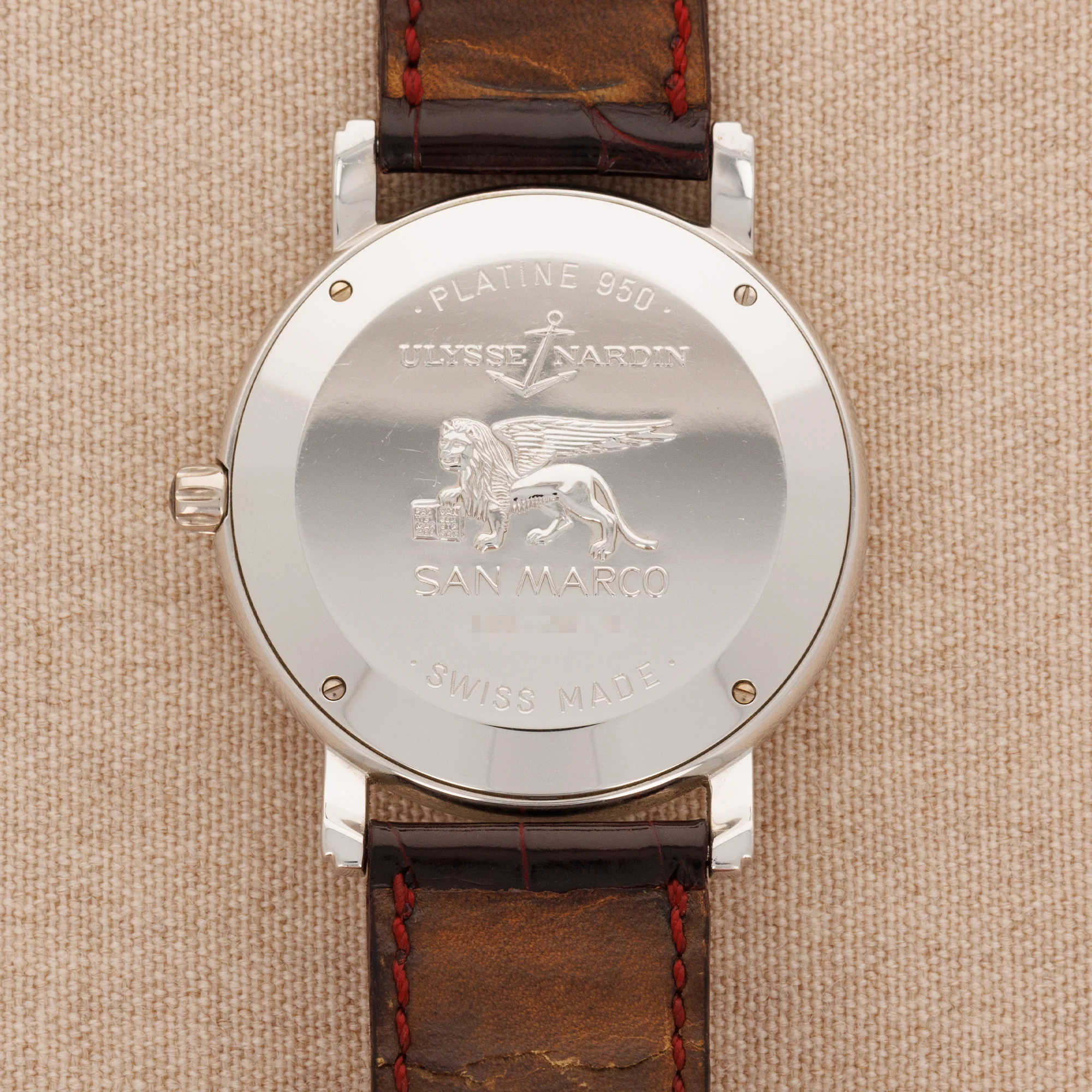 Ulysse Nardin Platinum San Marco Watch with Cloisonne Ship - Image 3