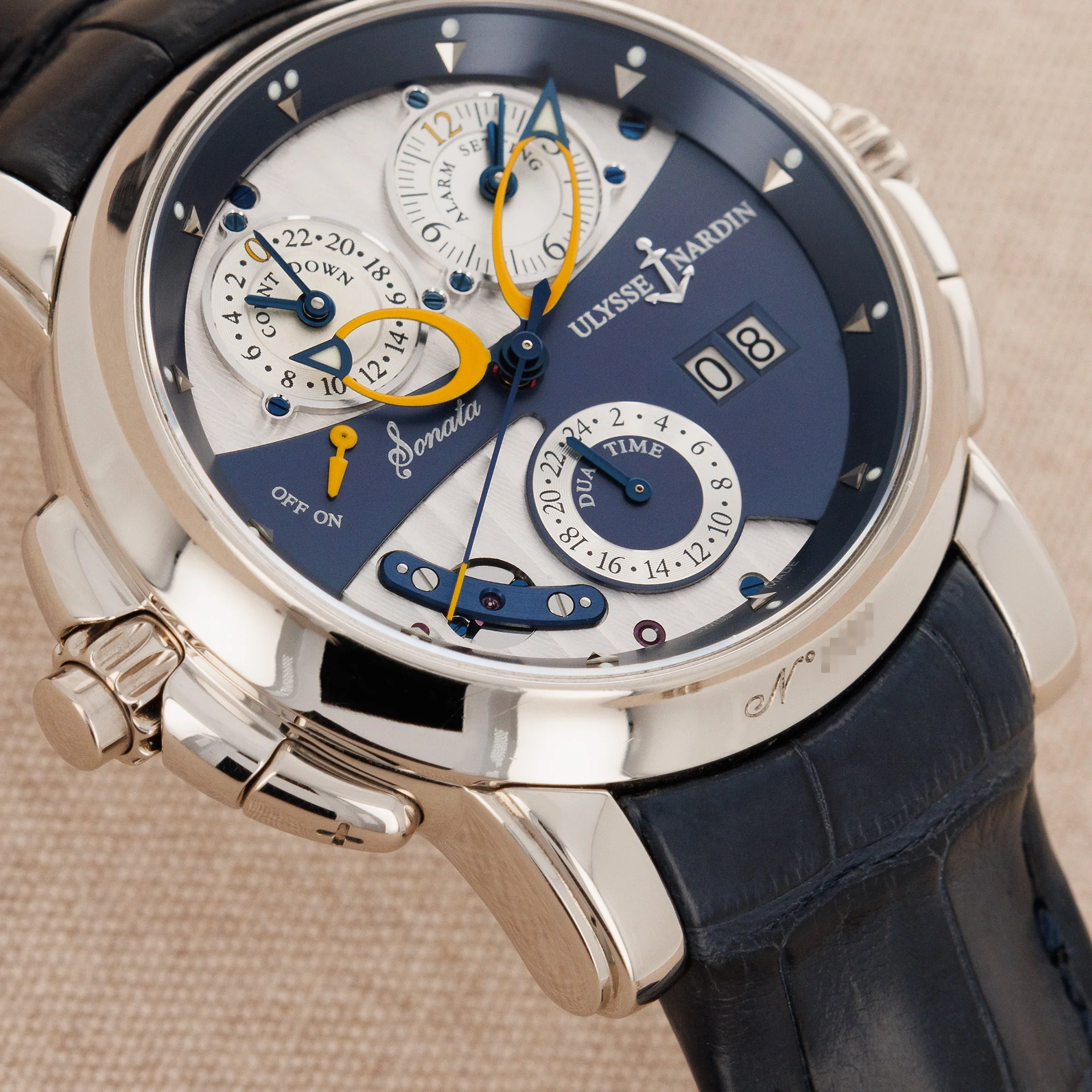 Ulysse Nardin White Gold Sonata Cathedral Dual Time Ref. 670-88 - Image 4