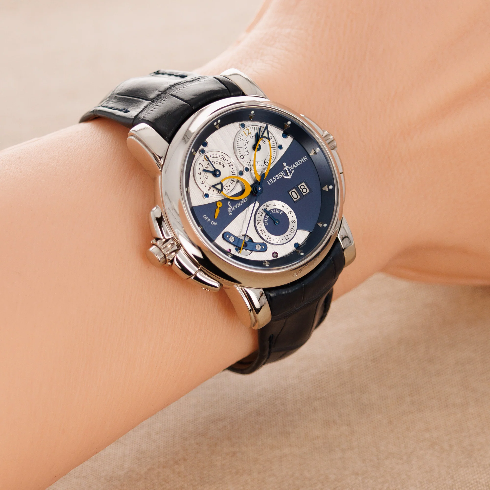 Ulysse Nardin White Gold Sonata Cathedral Dual Time Ref. 670-88 - Image 7
