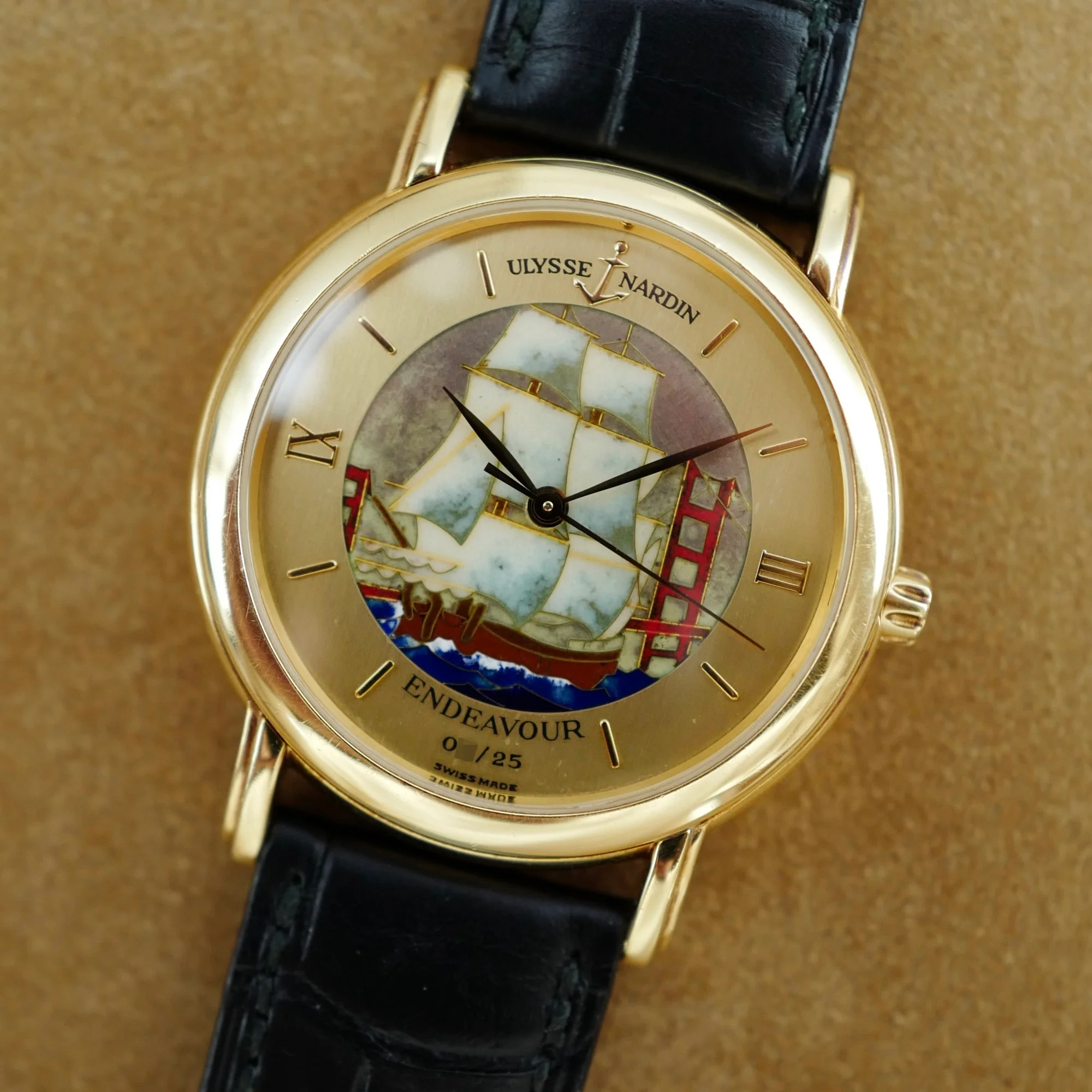 Ulysse Nardin Yellow Gold San Marco Ref. 131-77-9 with Cloisonne Ship Dial - Image 2