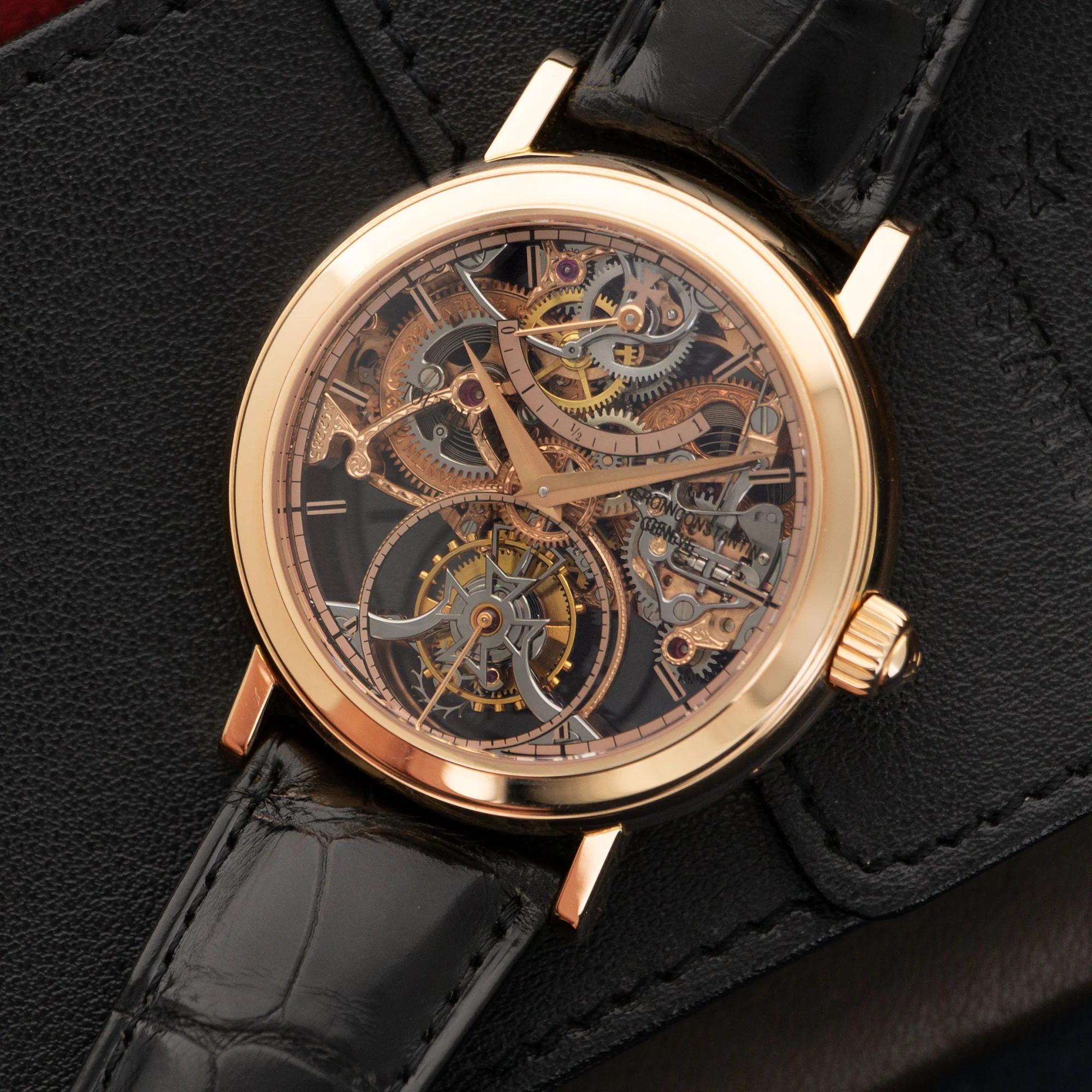 Vacheron Constantin Rose Gold Skeletonized Tourbillon Watch - Image 2
