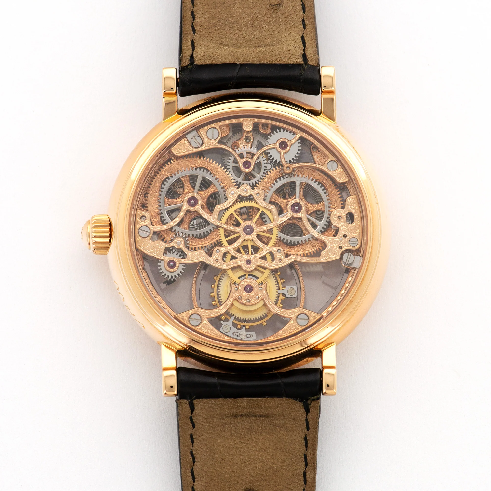 Vacheron Constantin Rose Gold Skeletonized Tourbillon Watch - Image 4