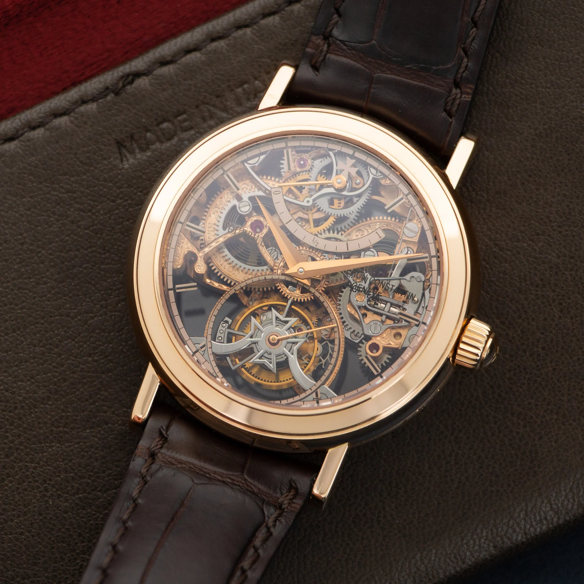 Vacheron Constantin Rose Gold Skeletonized Tourbillon Watch - Image 2