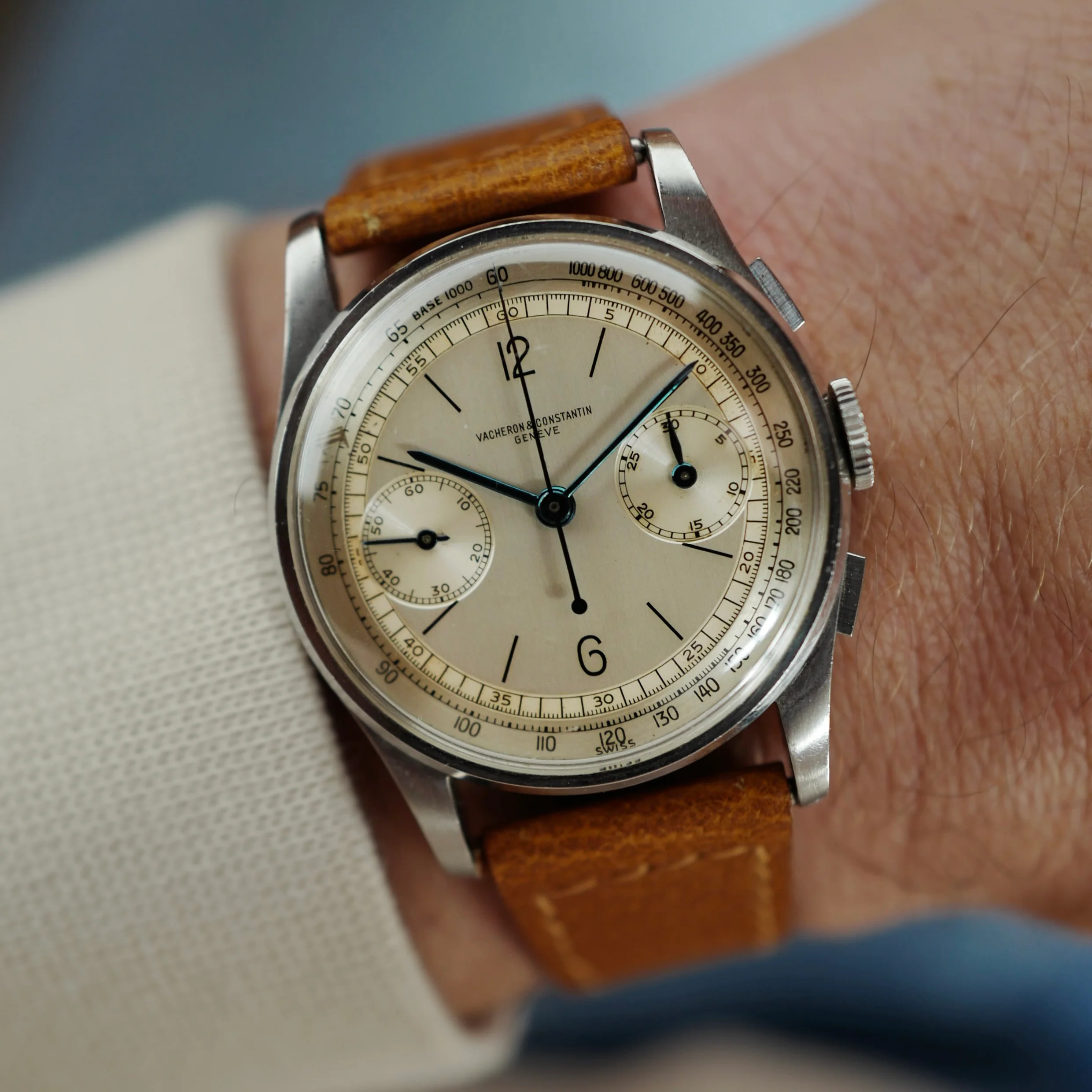 Vacheron Constantin Steel Chronograph Watch Ref. 4072, Circa 1943 - Image 3