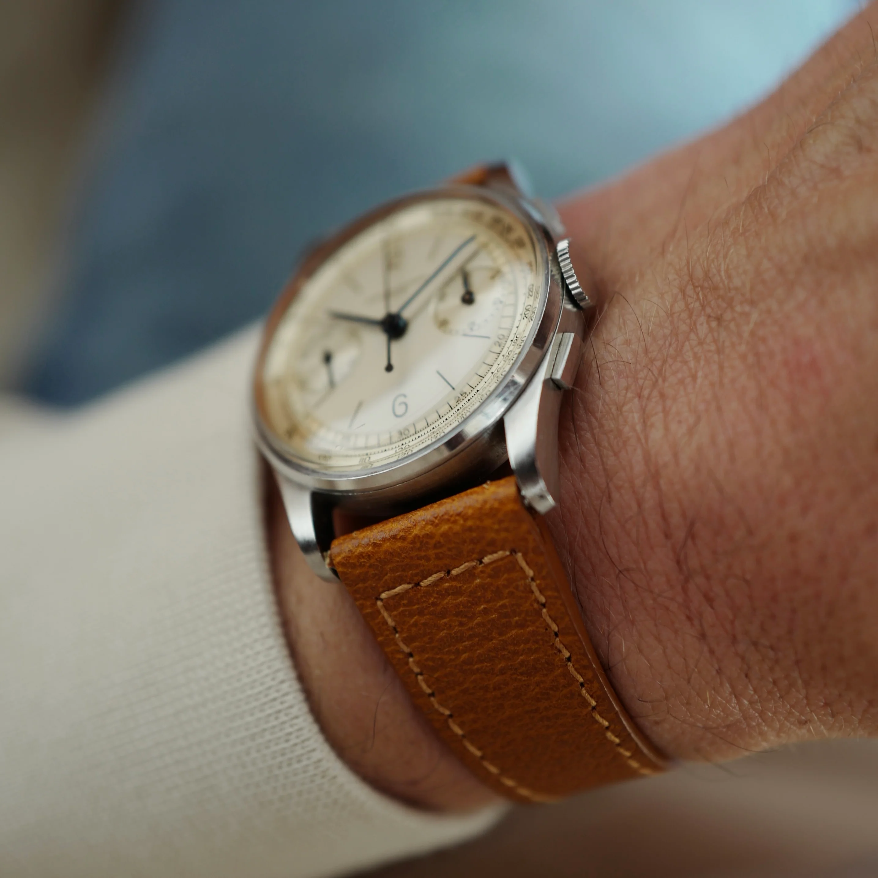 Vacheron Constantin Steel Chronograph Watch Ref. 4072, Circa 1943 - Image 7