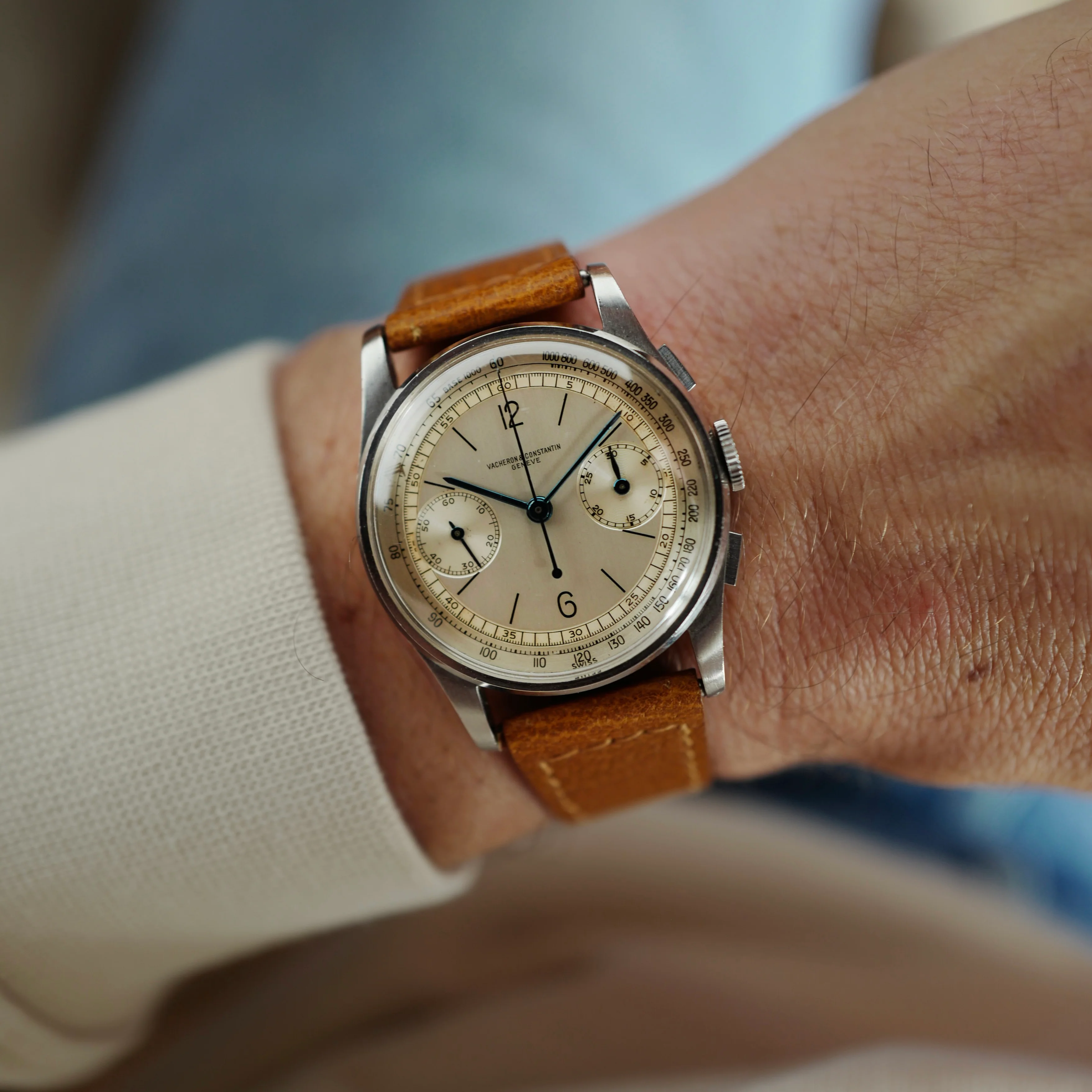 Vacheron Constantin Steel Chronograph Watch Ref. 4072, Circa 1943 - Image 8