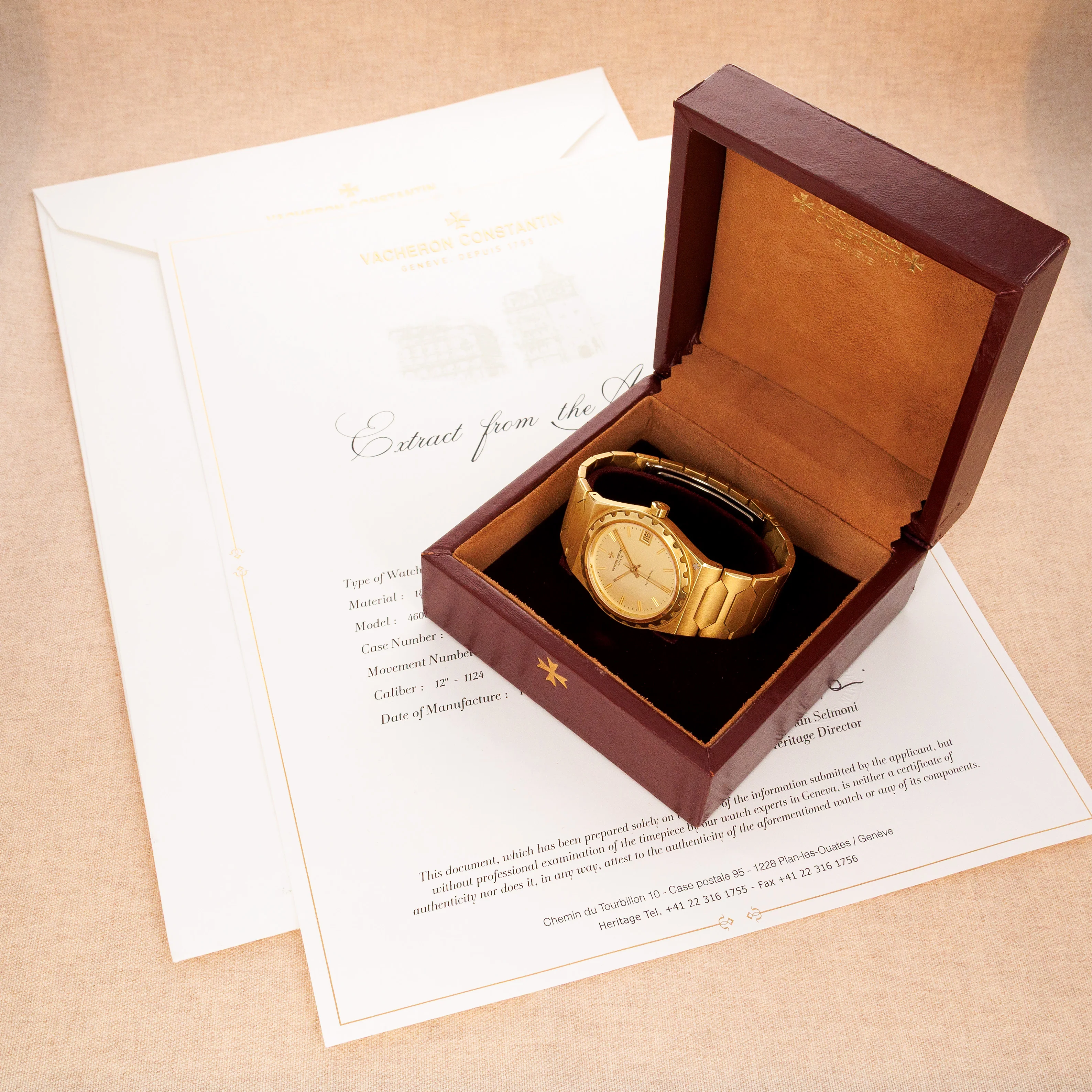 Vacheron Constantin Yellow Gold 222 Ref. 46003 with Box and Extract Paper - Image 6